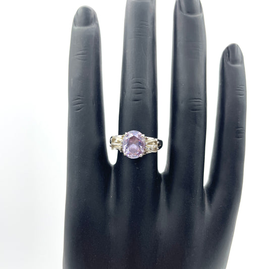 Sterling & Amethyst Ring - Size 8