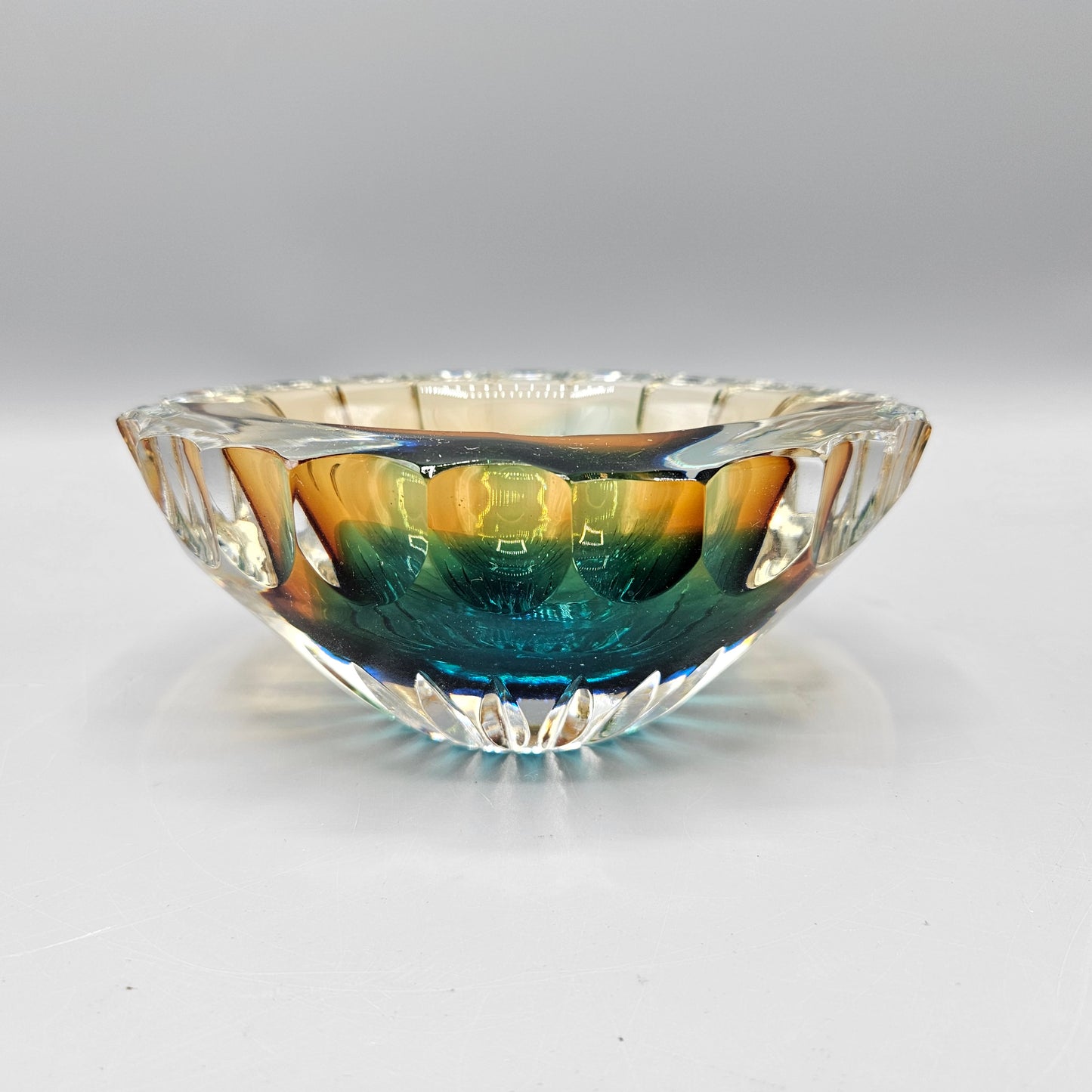 Murano Crystal Somerso Cut Glass Bowl