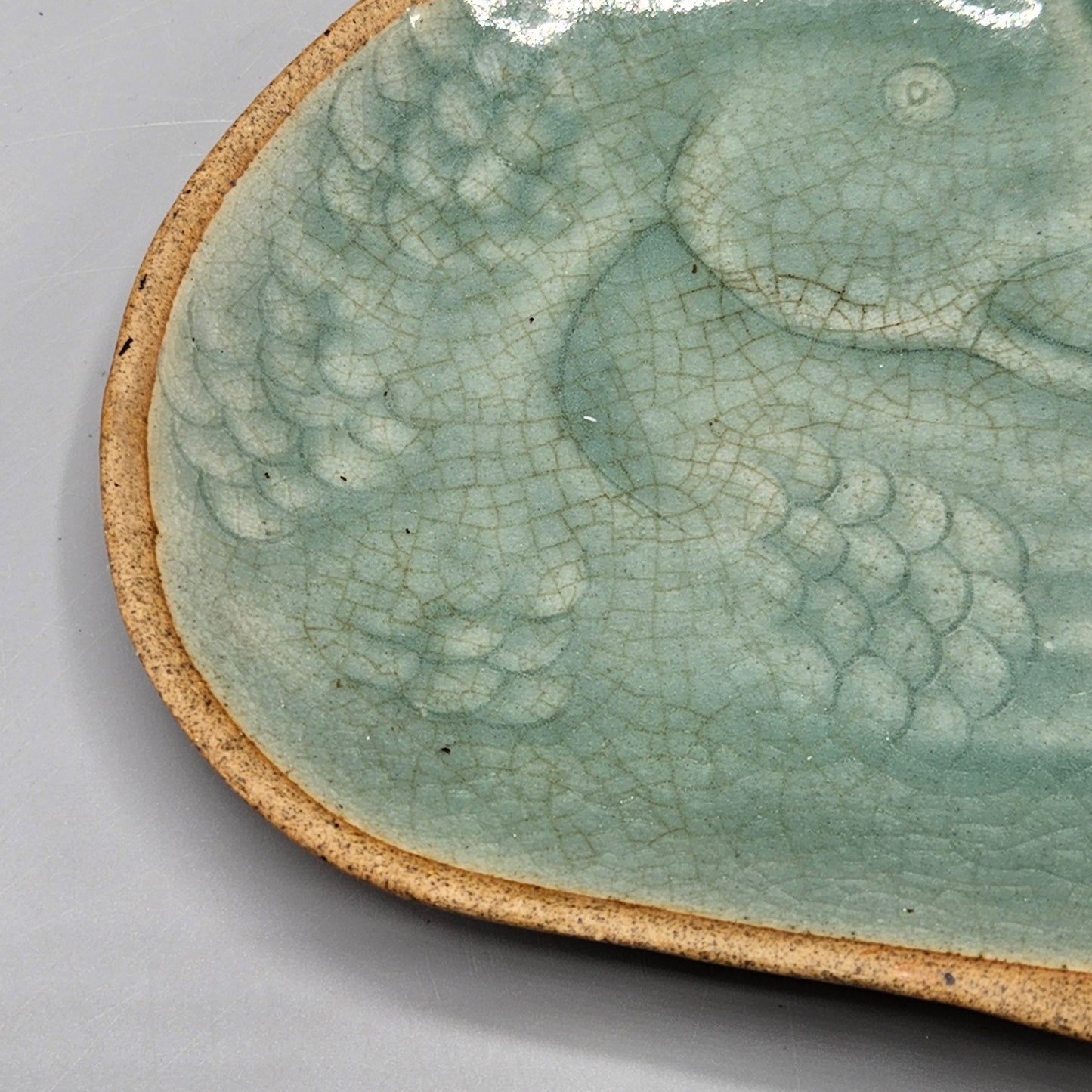 Thailand Pottery Celadon Glazed Duck Tray