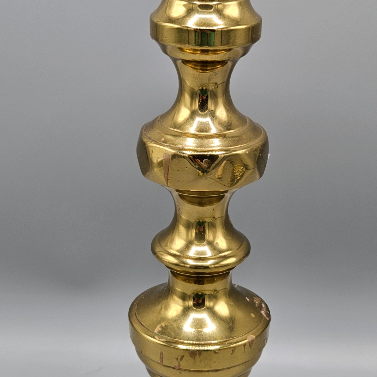 Antique English Brass Beehive Push Up Candlestick