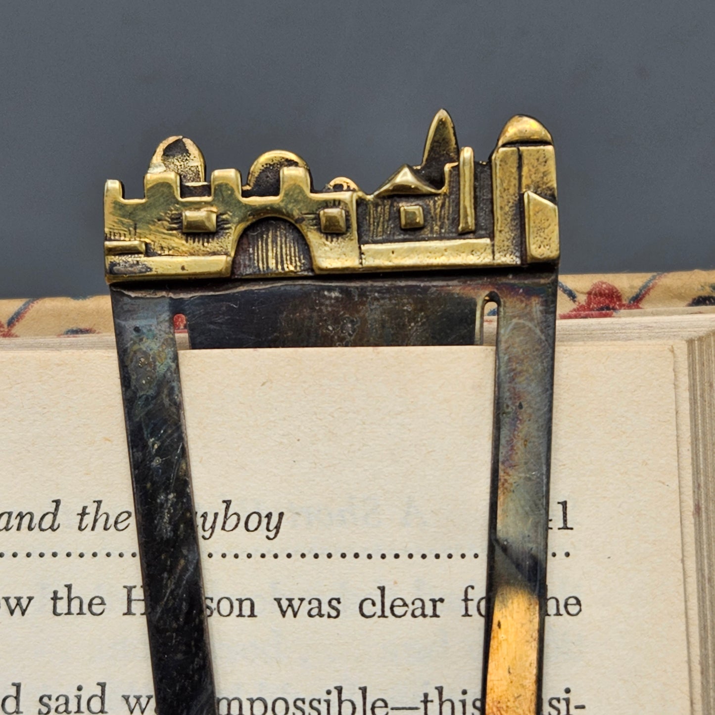 Brass and Silverplate Jerusalem Skyline Bookmark
