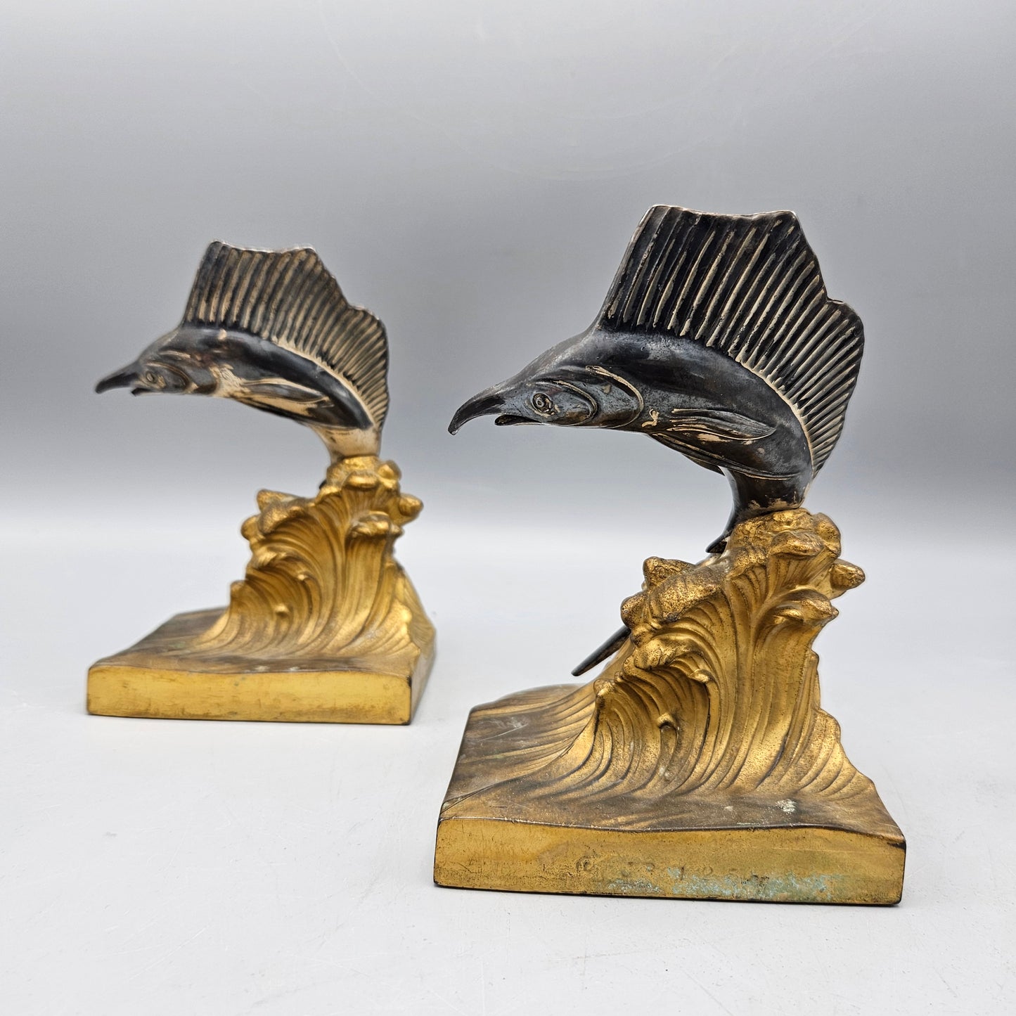 Pair Jennings Brothers Sailfish Bookends