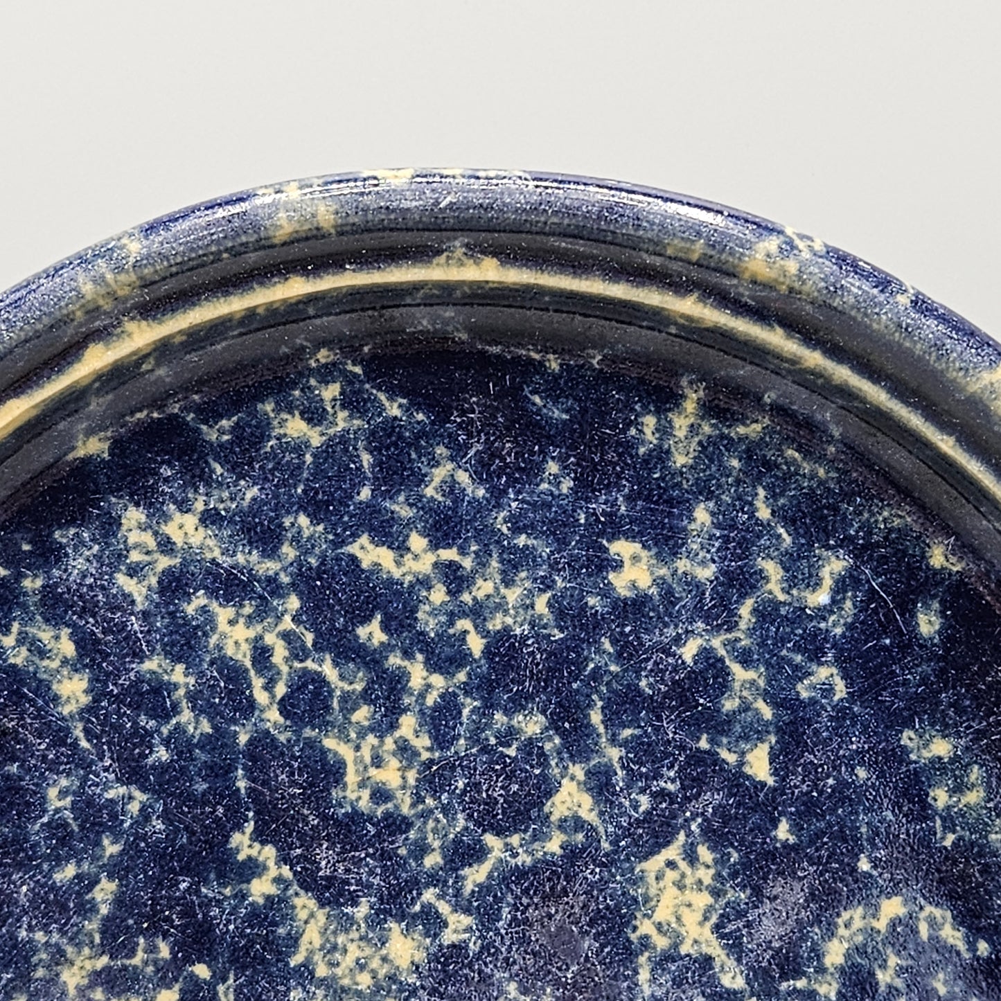 Bennington Pottery Blue Agate Rolled Rim Salad Plate