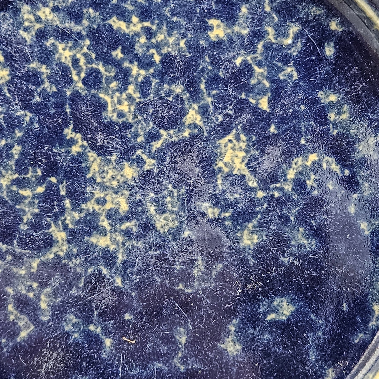 Bennington Pottery Blue Agate Rolled Rim Salad Plate
