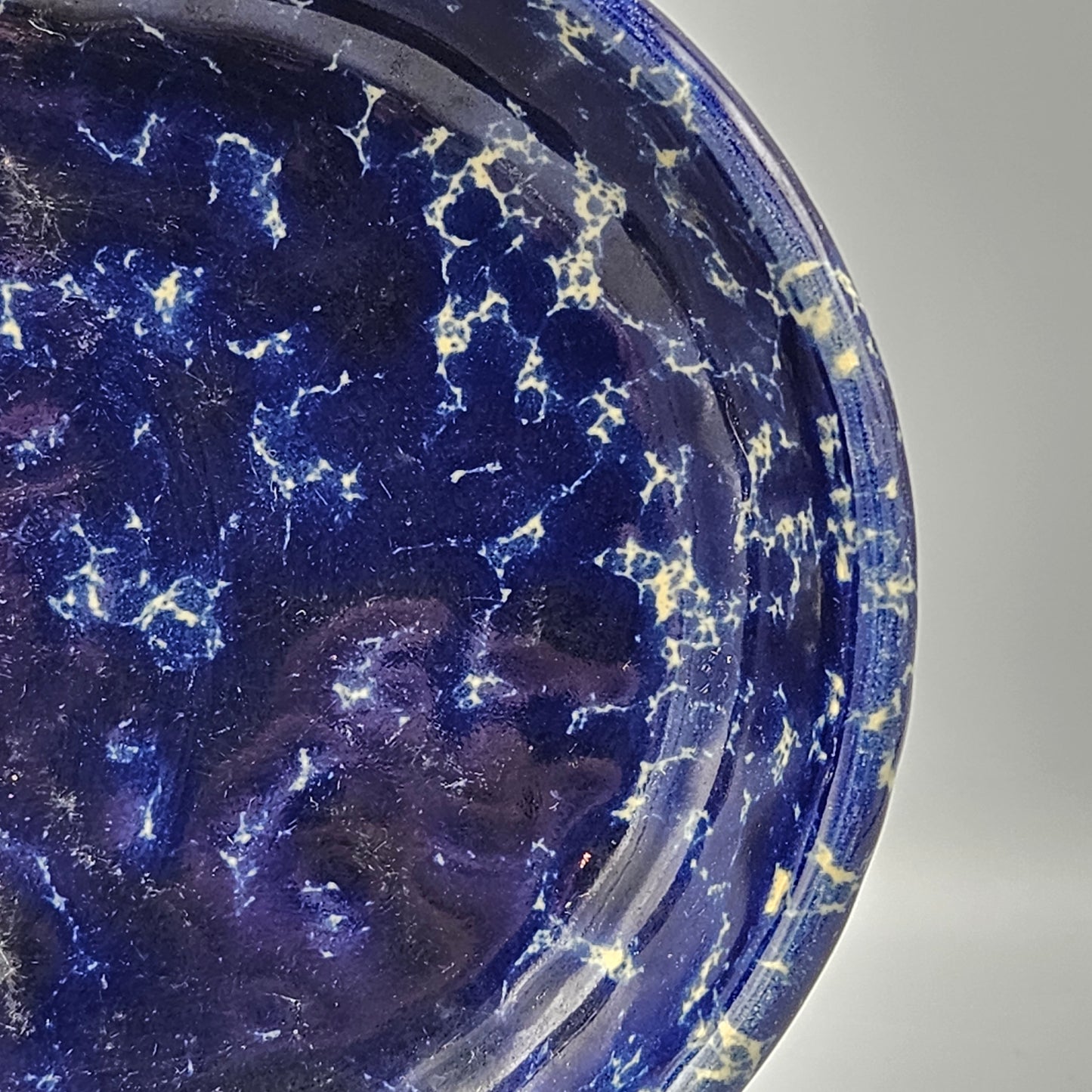 Bennington Pottery Blue Agate Handled Serving Plate