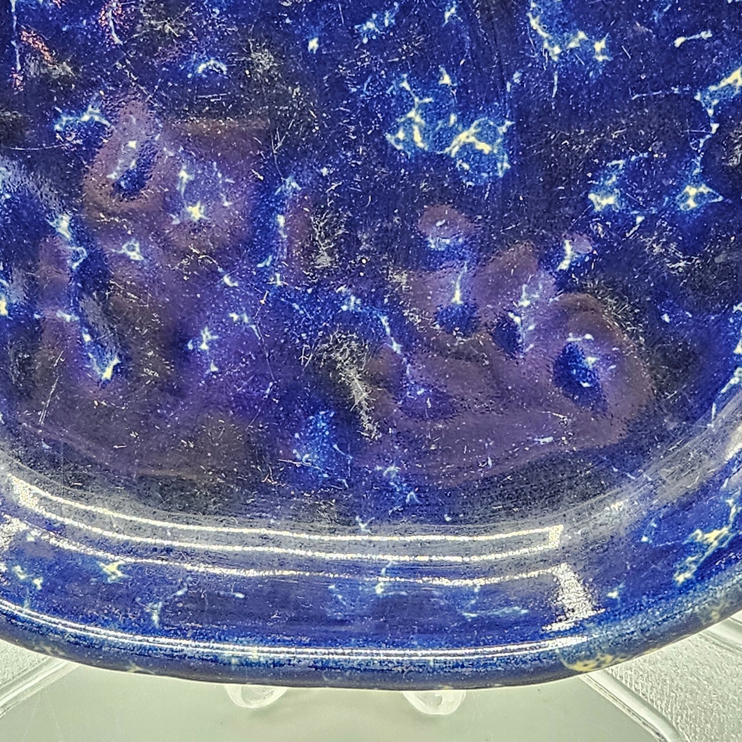 Bennington Pottery Blue Agate Handled Serving Plate