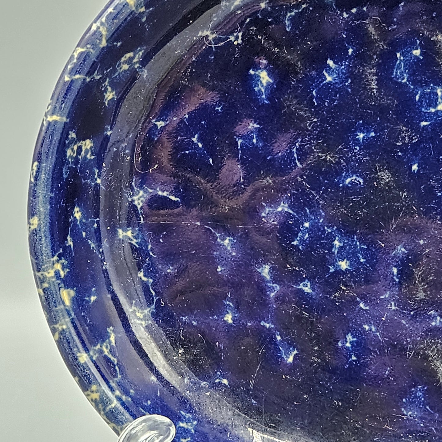Bennington Pottery Blue Agate Handled Serving Plate