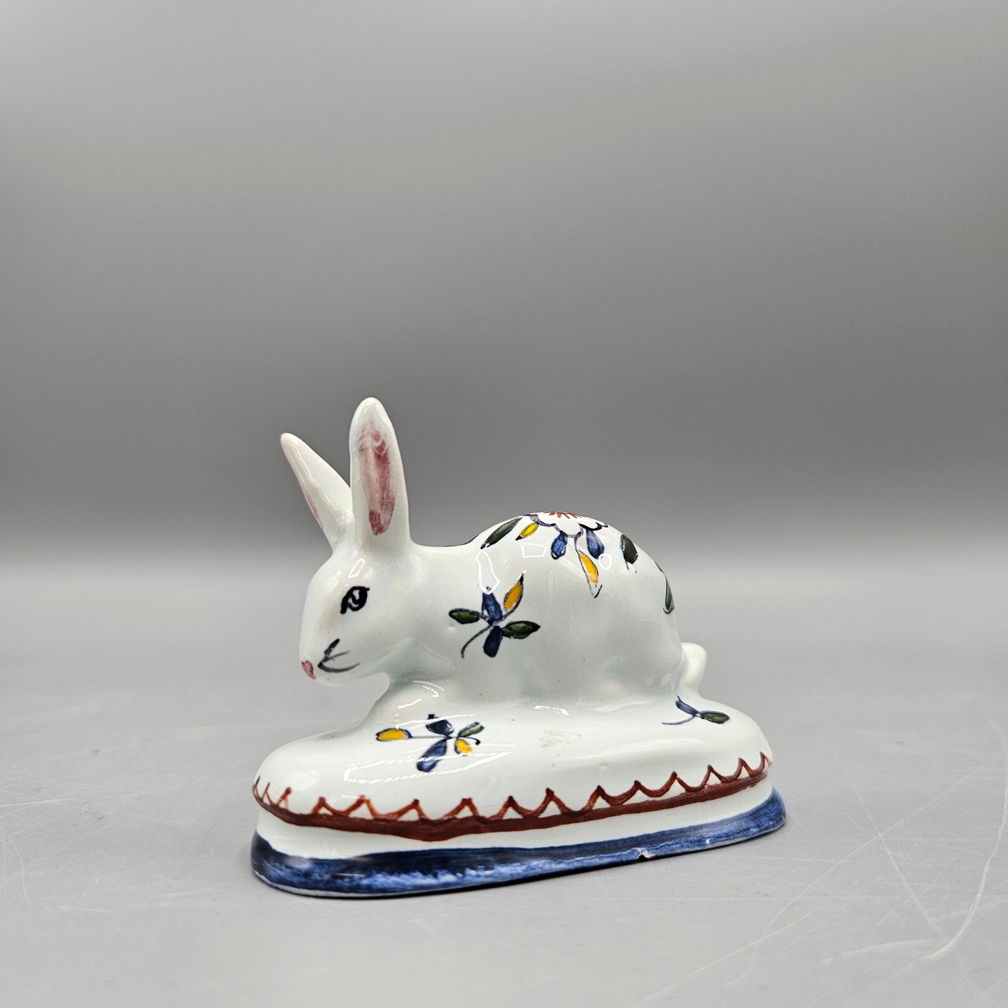 Rouen Faience Rabbit Figurine