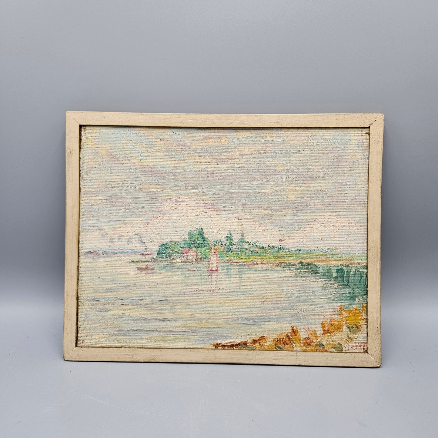 John Henry Ramm (1879-1948) Oil on Board California Scene - Boats on Water