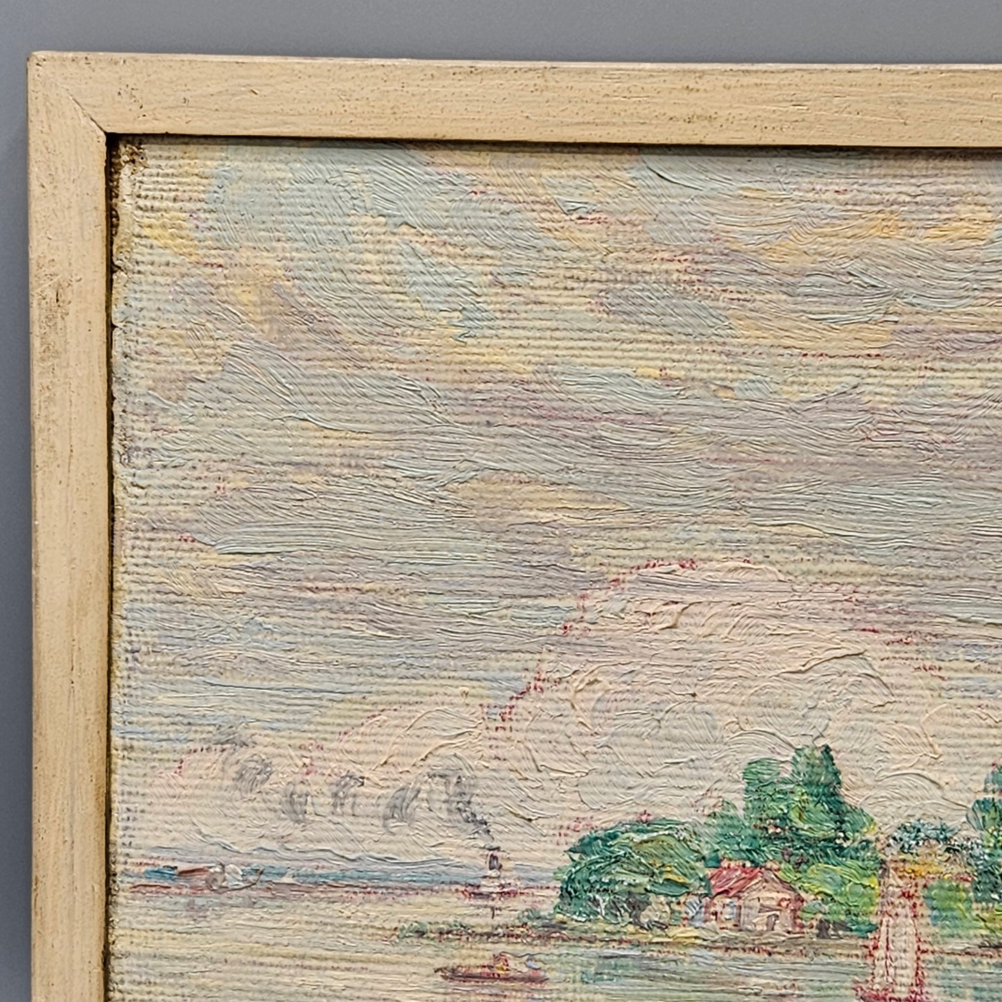 John Henry Ramm (1879-1948) Oil on Board California Scene - Boats on Water