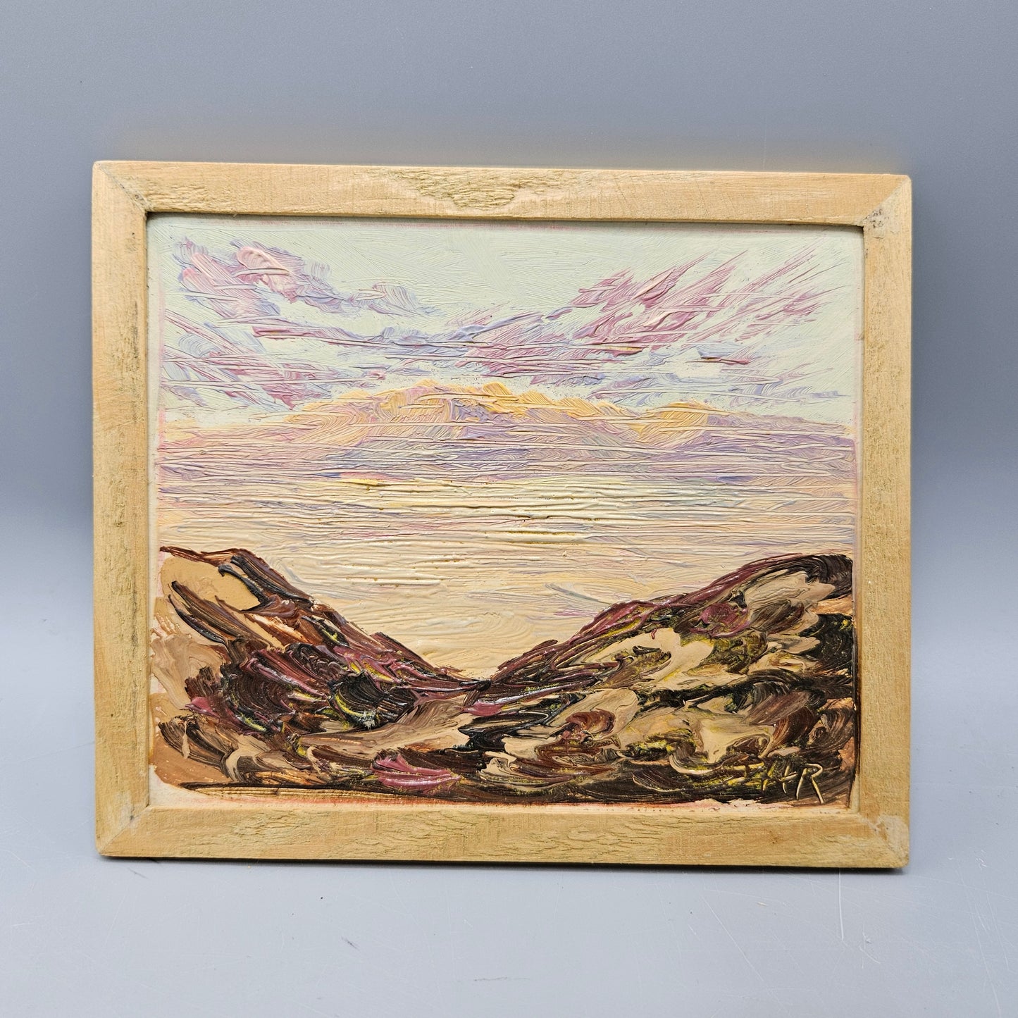John Henry Ramm (1879-1948) Miniature Oil Sketch "Palm Springs"