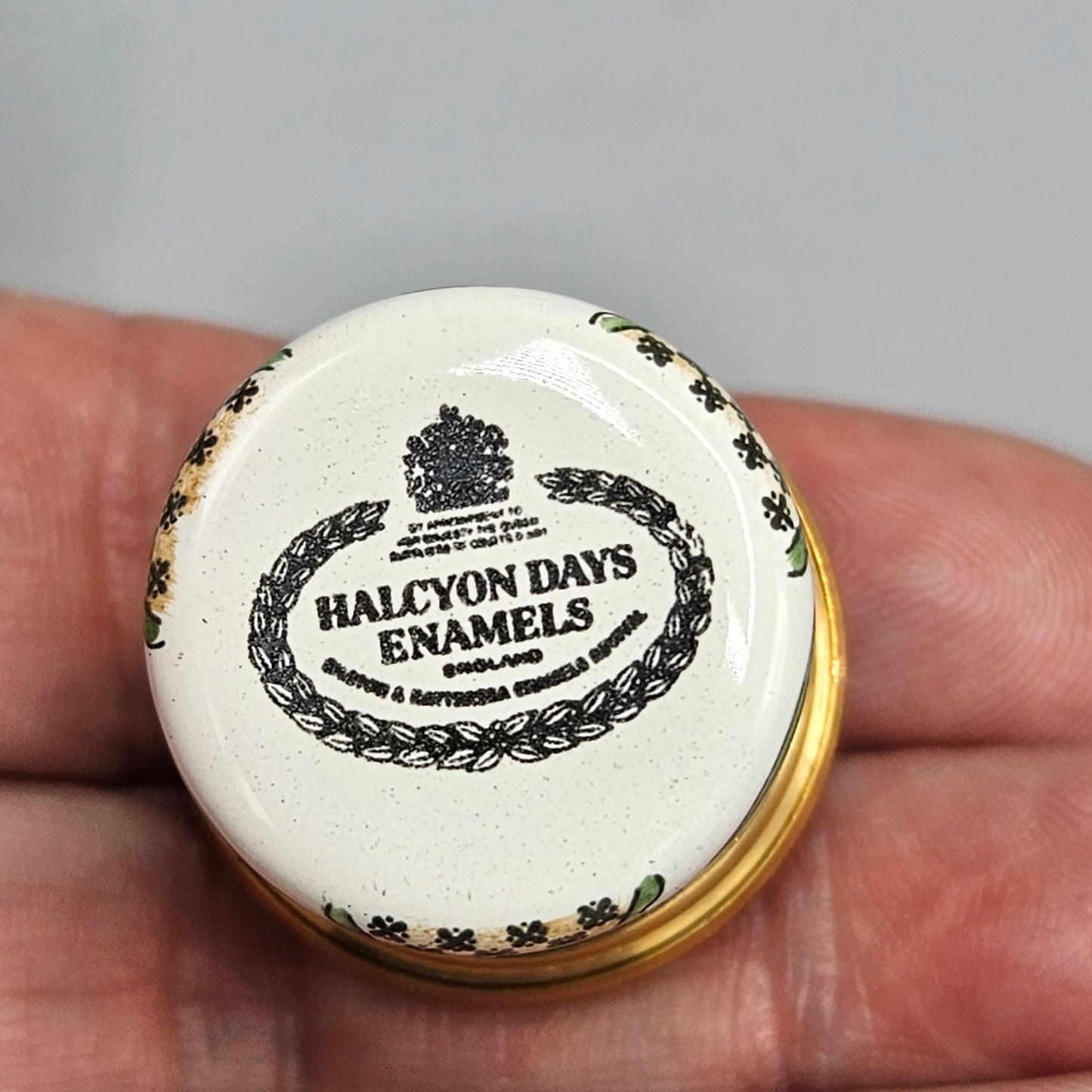 1984 Halcyon Days Enamel Prince William Second Birthday Box