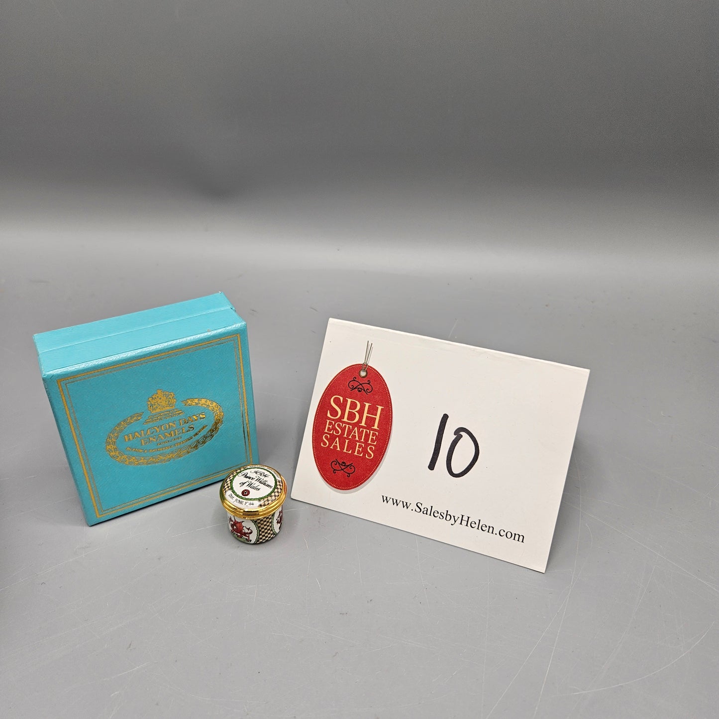 1984 Halcyon Days Enamel Prince William Second Birthday Box
