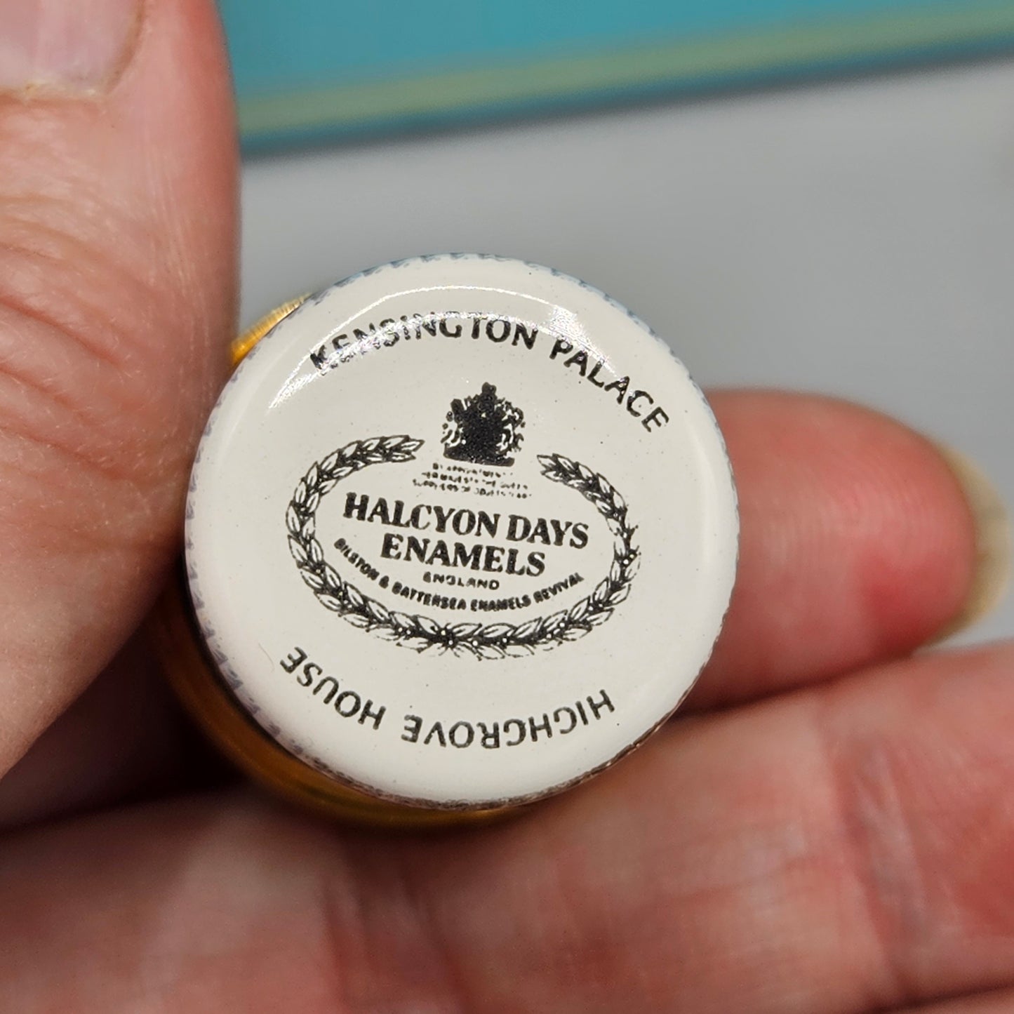 1986 Halcyon Days Enamel Prince William Fourth Birthday Box