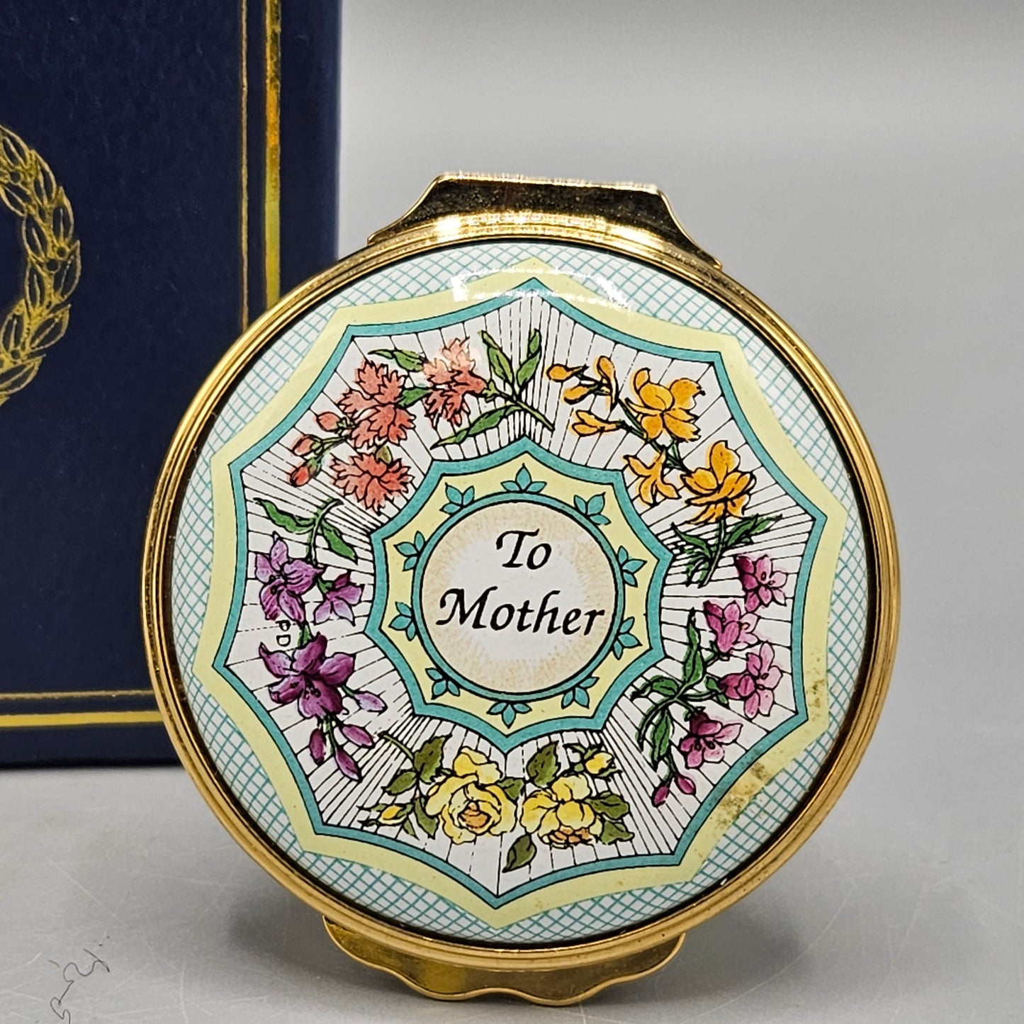 1996 Halcyon Days Enamel Mother's Day "To Mother"