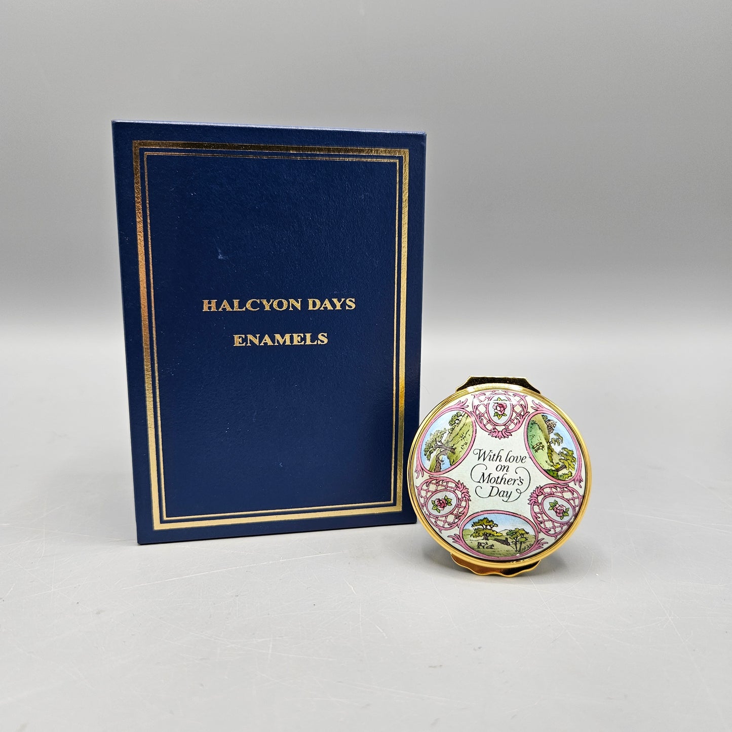 1994 Halcyon Days Enamel Mother's Day "With Love on Mother's Day"