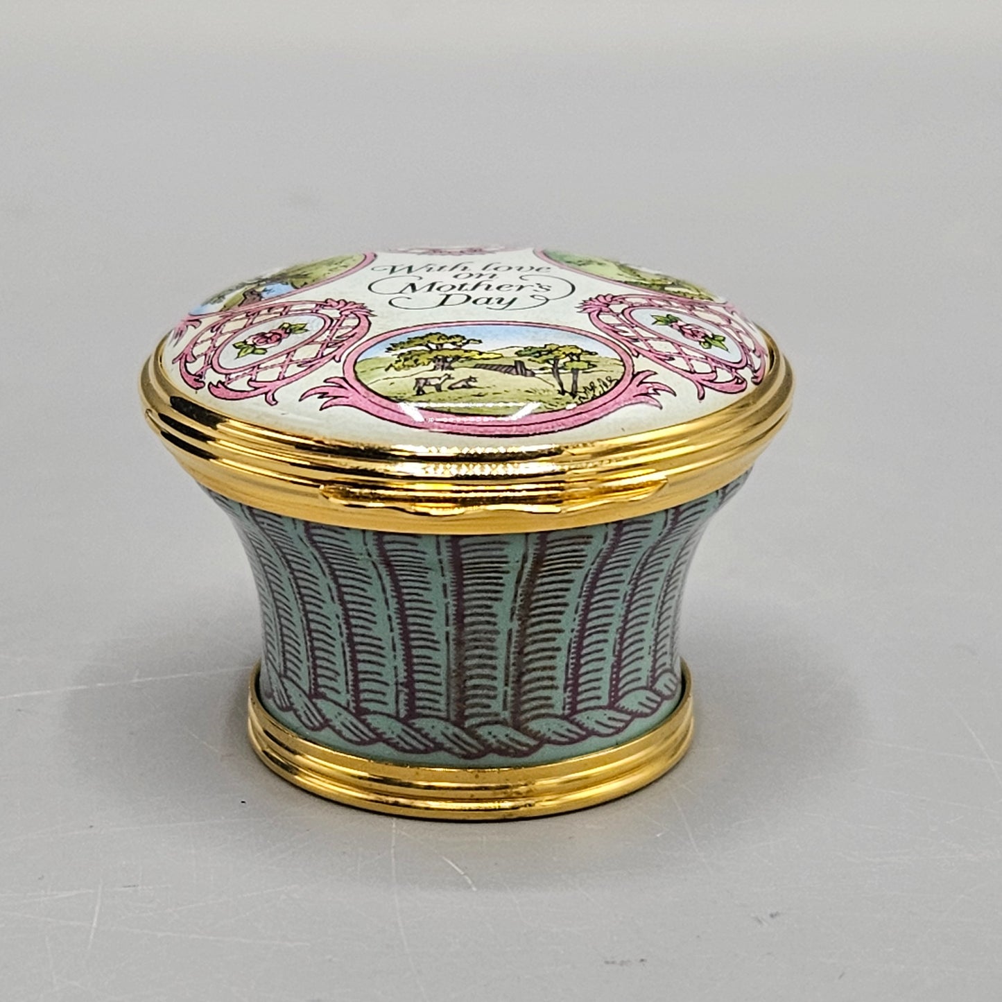 1994 Halcyon Days Enamel Mother's Day "With Love on Mother's Day"