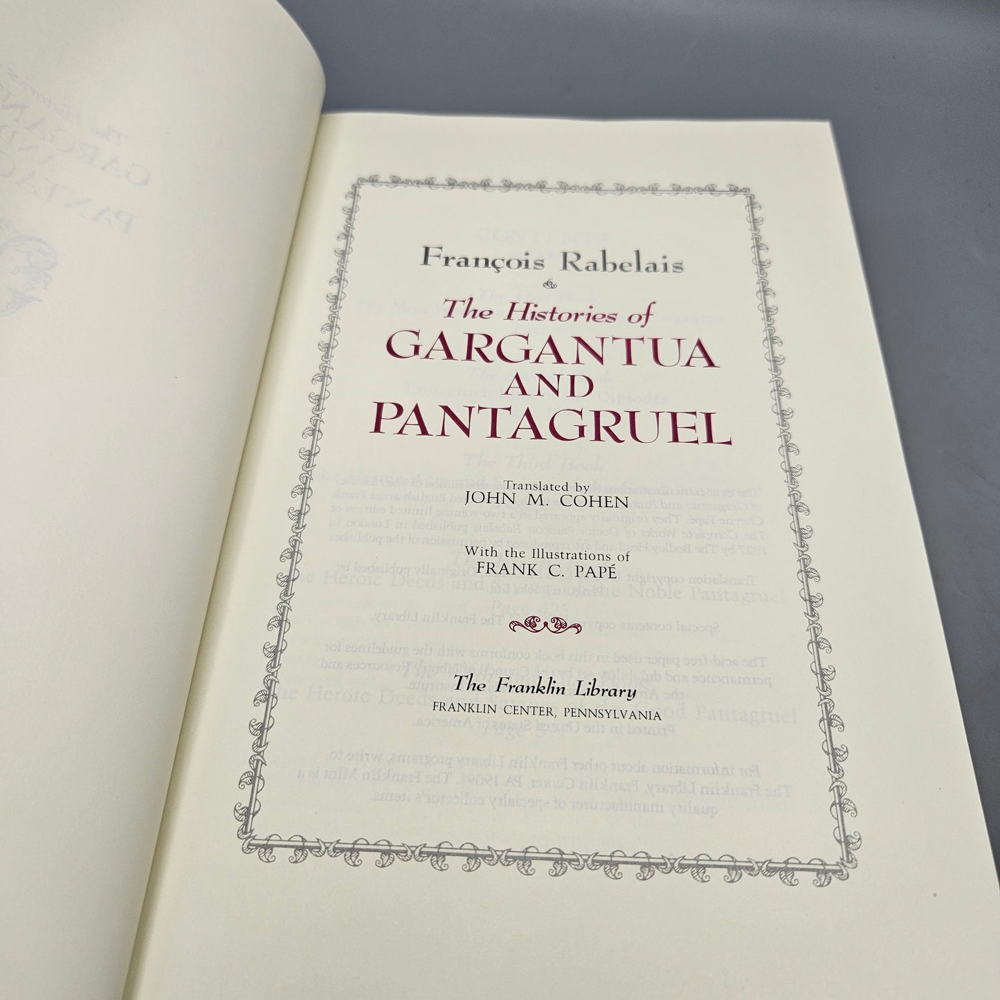 Leatherbound Book - Francois Rabelais "Gargantua and Pantagruel" Franklin Library