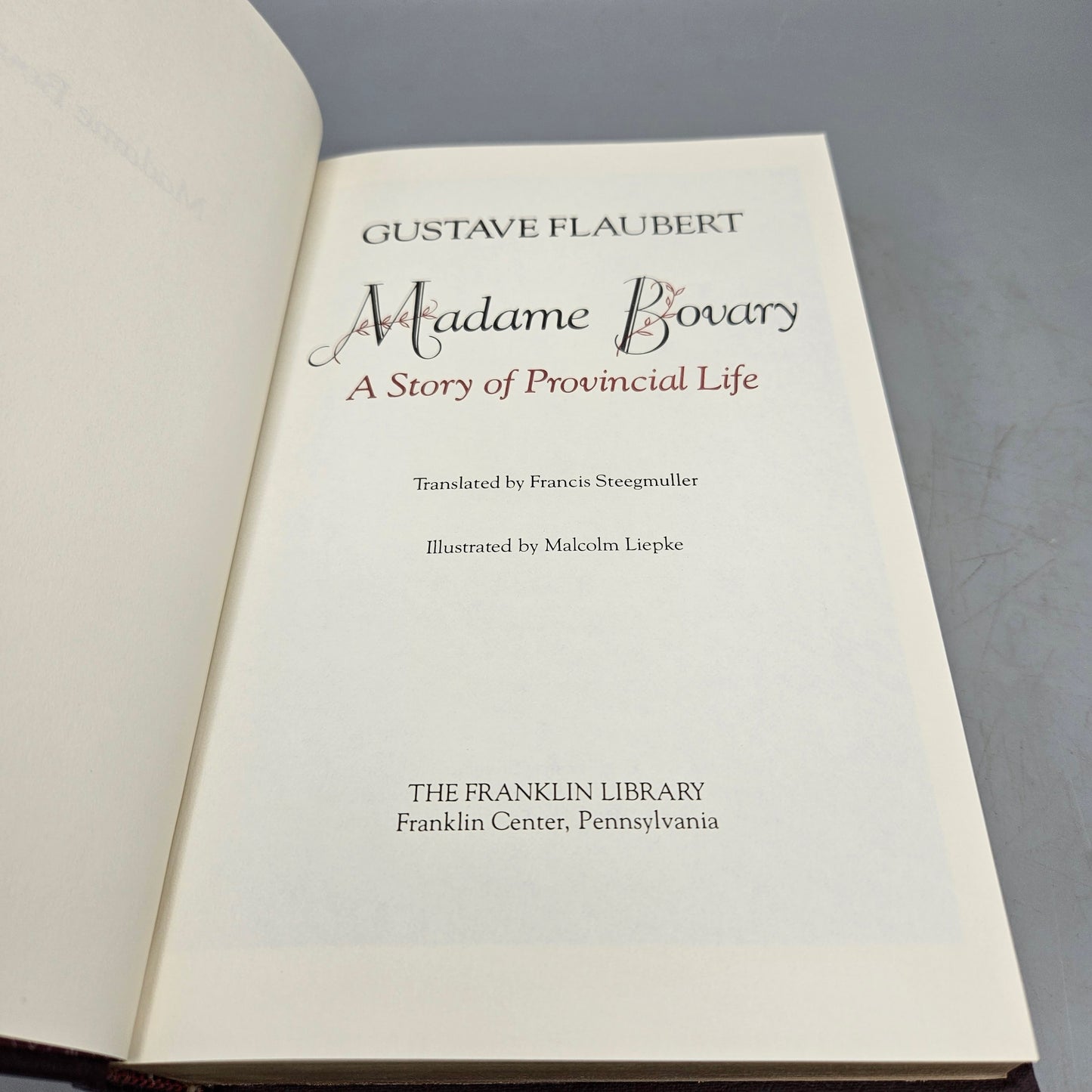 Leatherbound Book - Gustave Flaubert "Madame Bovary" Franklin Library