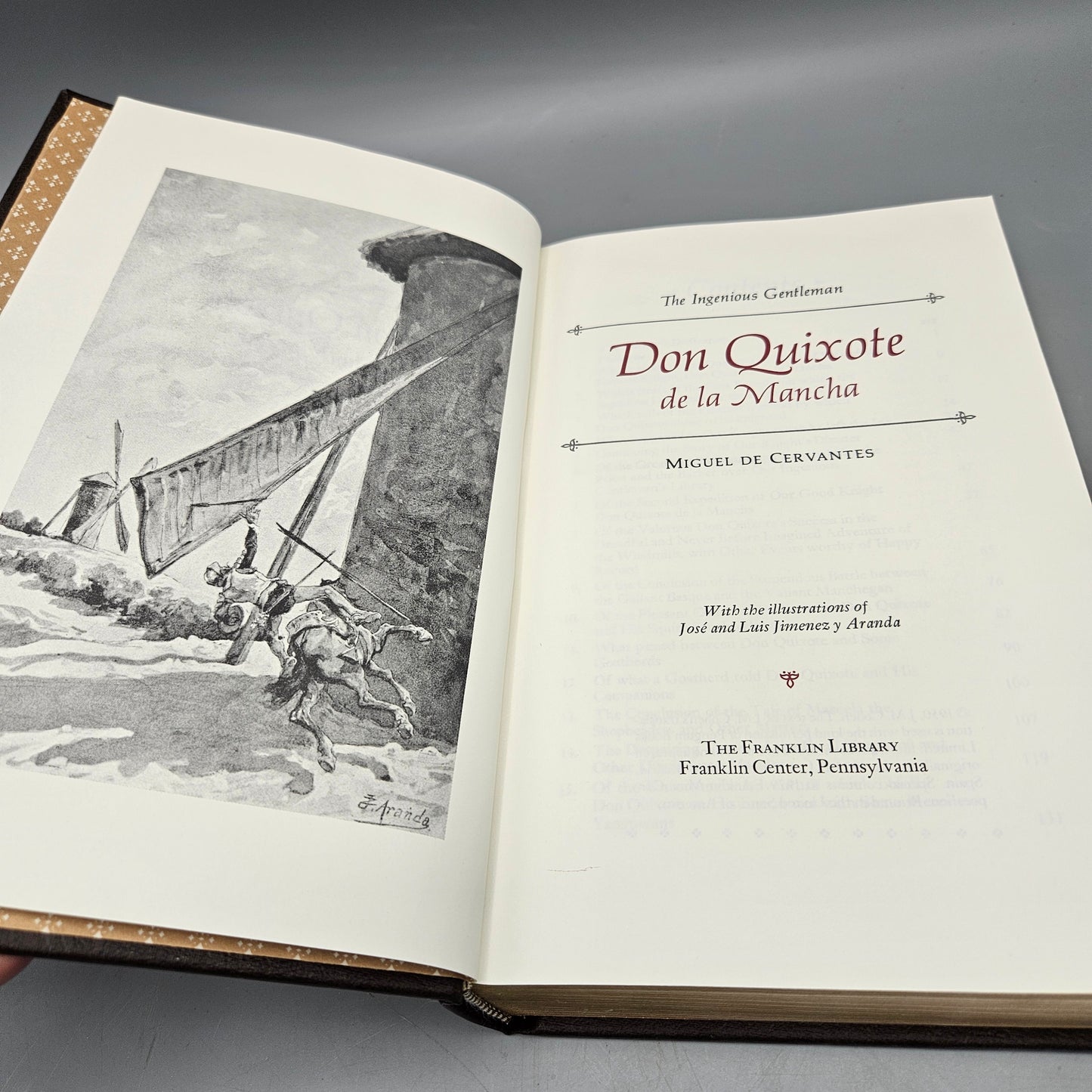 Leatherbound Book - Cervantes "Don Quixote" Franklin Library