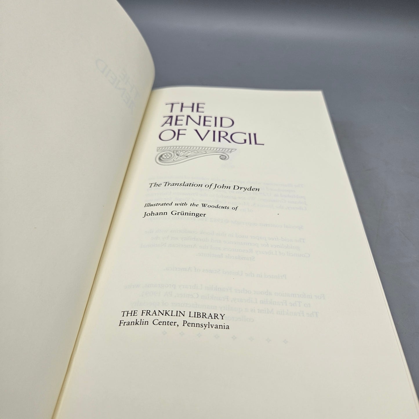 Leatherbound Book - The Aeneid of Virgil Franklin Library