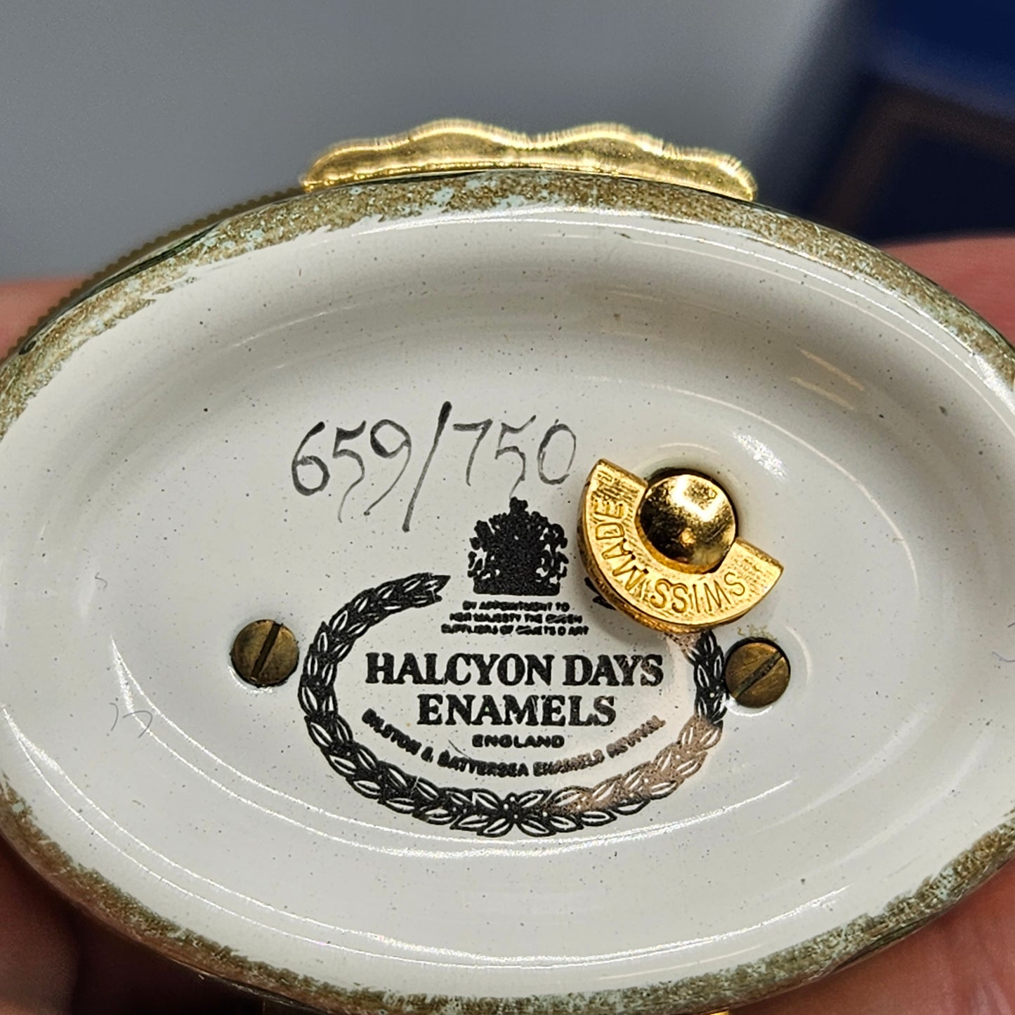 Halcyon Days England Enamel Luigi Boccherini Minuet Music Box