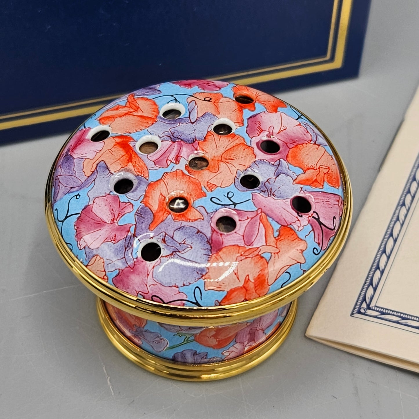 Halcyon Days England Enamel Potpourri Box