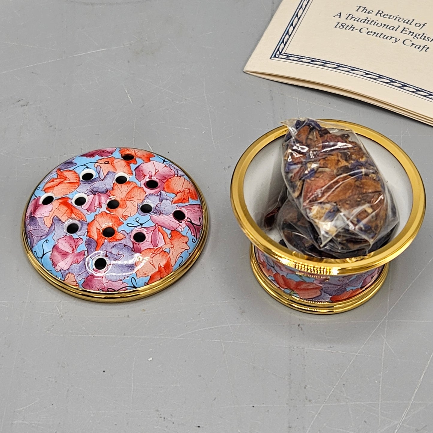 Halcyon Days England Enamel Potpourri Box