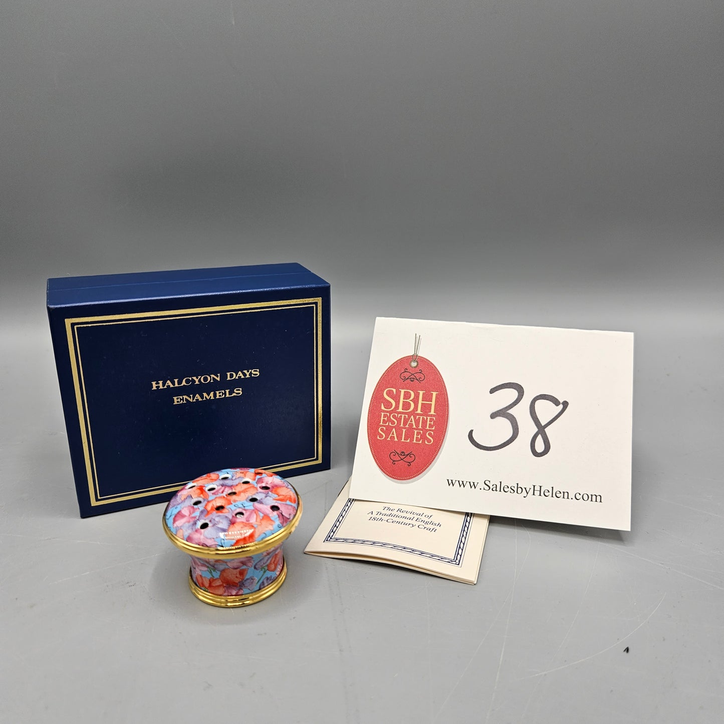 Halcyon Days England Enamel Potpourri Box