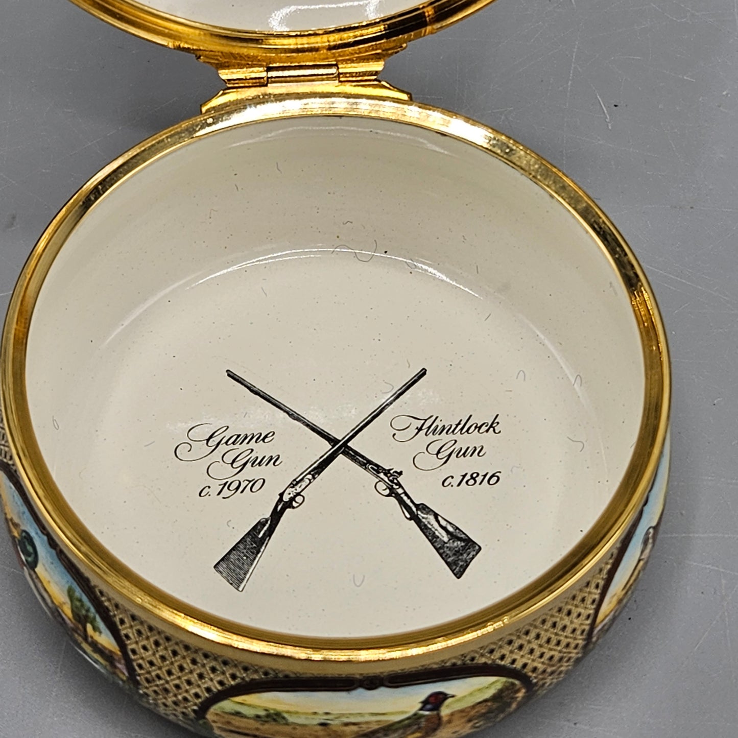 Halcyon Days England Enamel James Purdey & Sons "Game-Shooting" Box