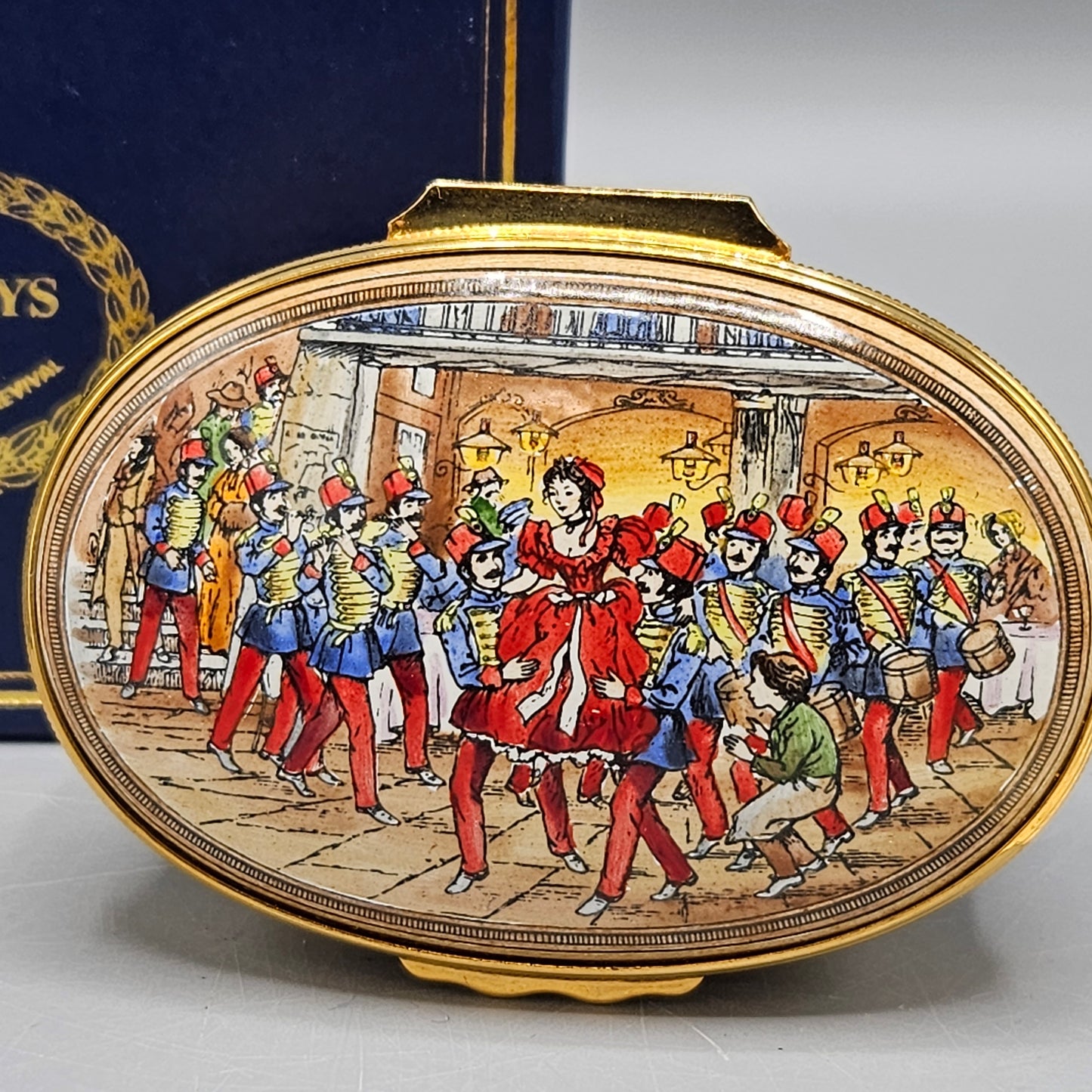 Halcyon Days England Enamel Metropolitan Opera La Boheme Music Box