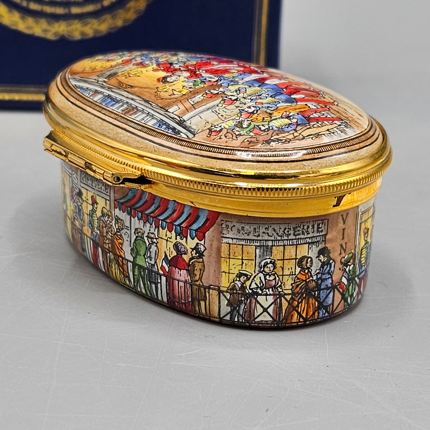 Halcyon Days England Enamel Metropolitan Opera La Boheme Music Box