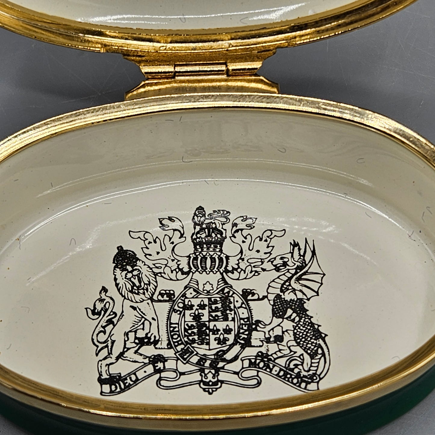 1982 Halcyon Days England Enamel Maritime England Box "The Armada"