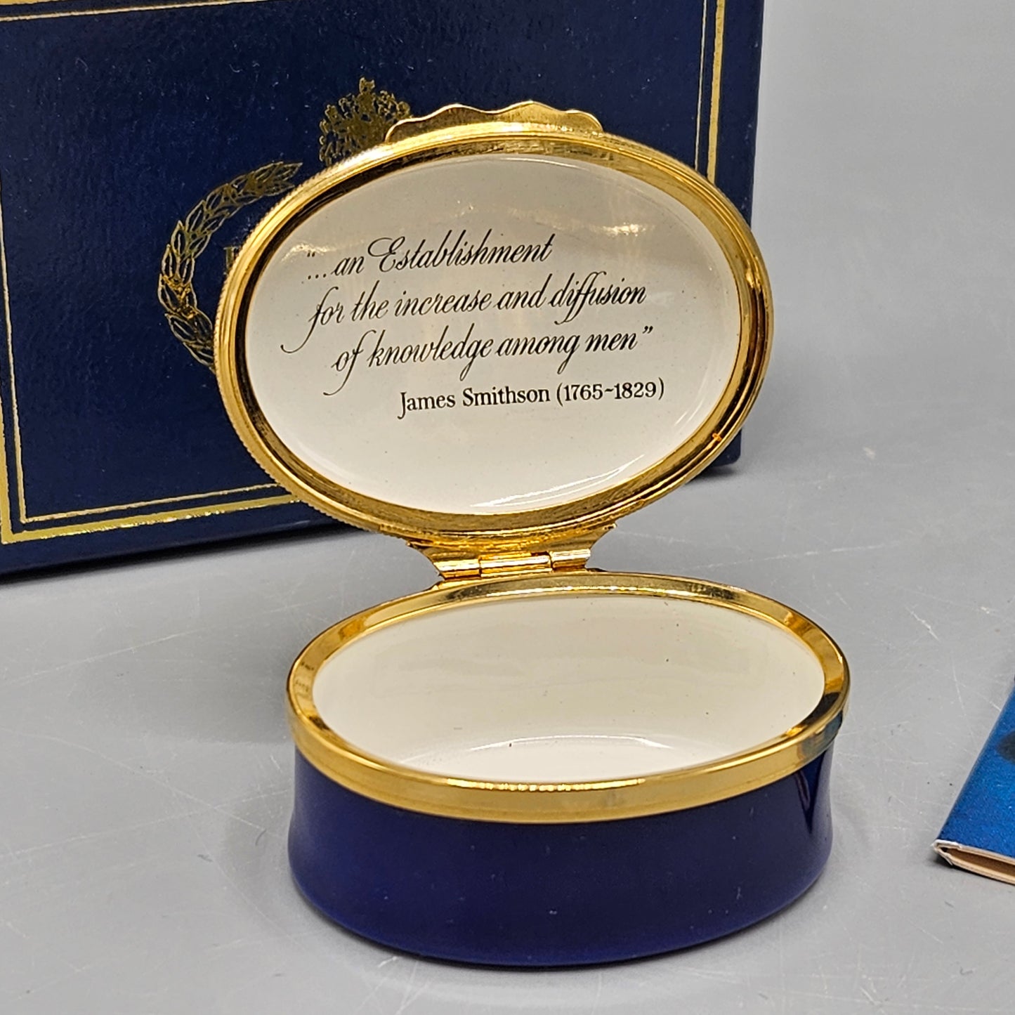 Halcyon Days England Enamel Smithsonian Institution "The Castle" Box