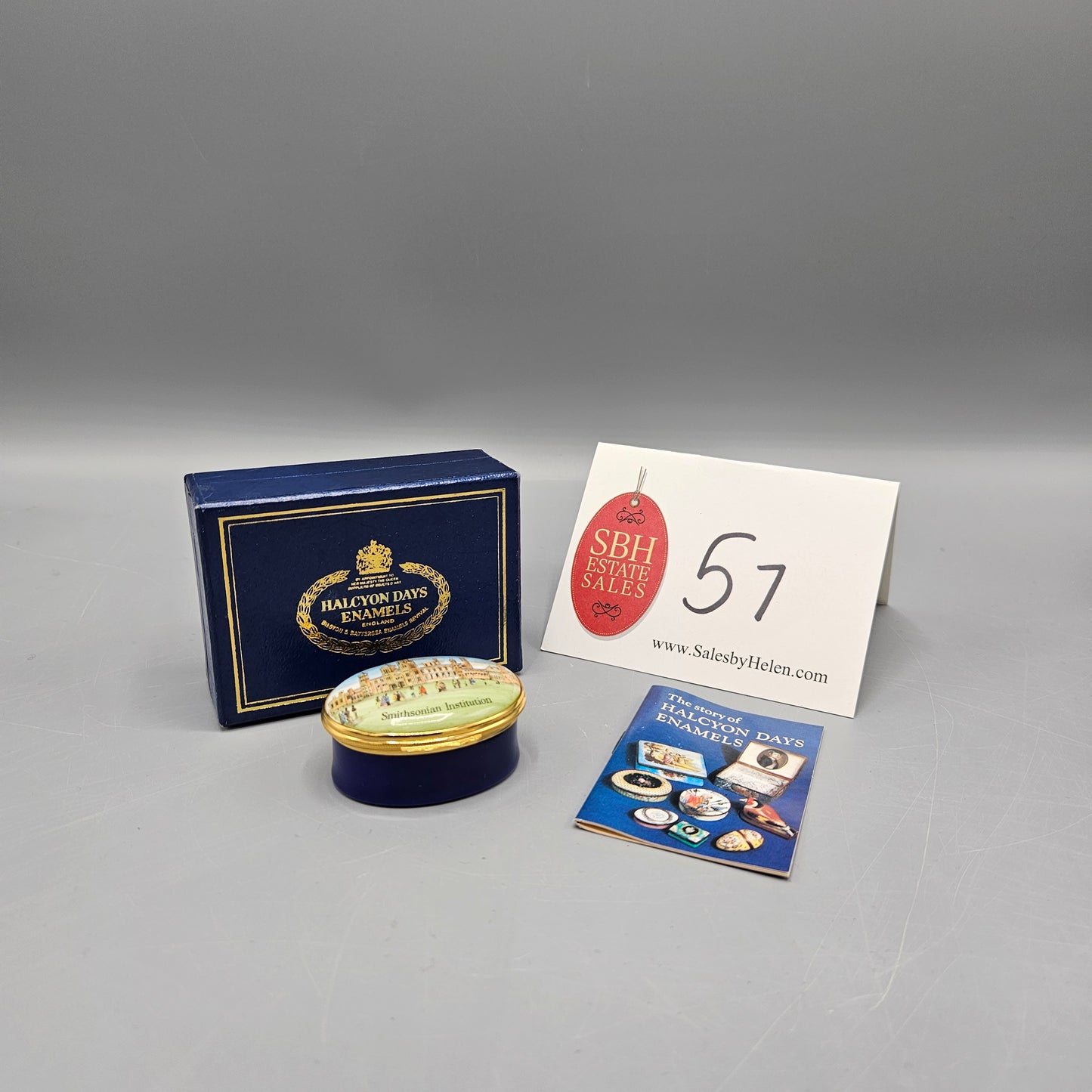 Halcyon Days England Enamel Smithsonian Institution "The Castle" Box