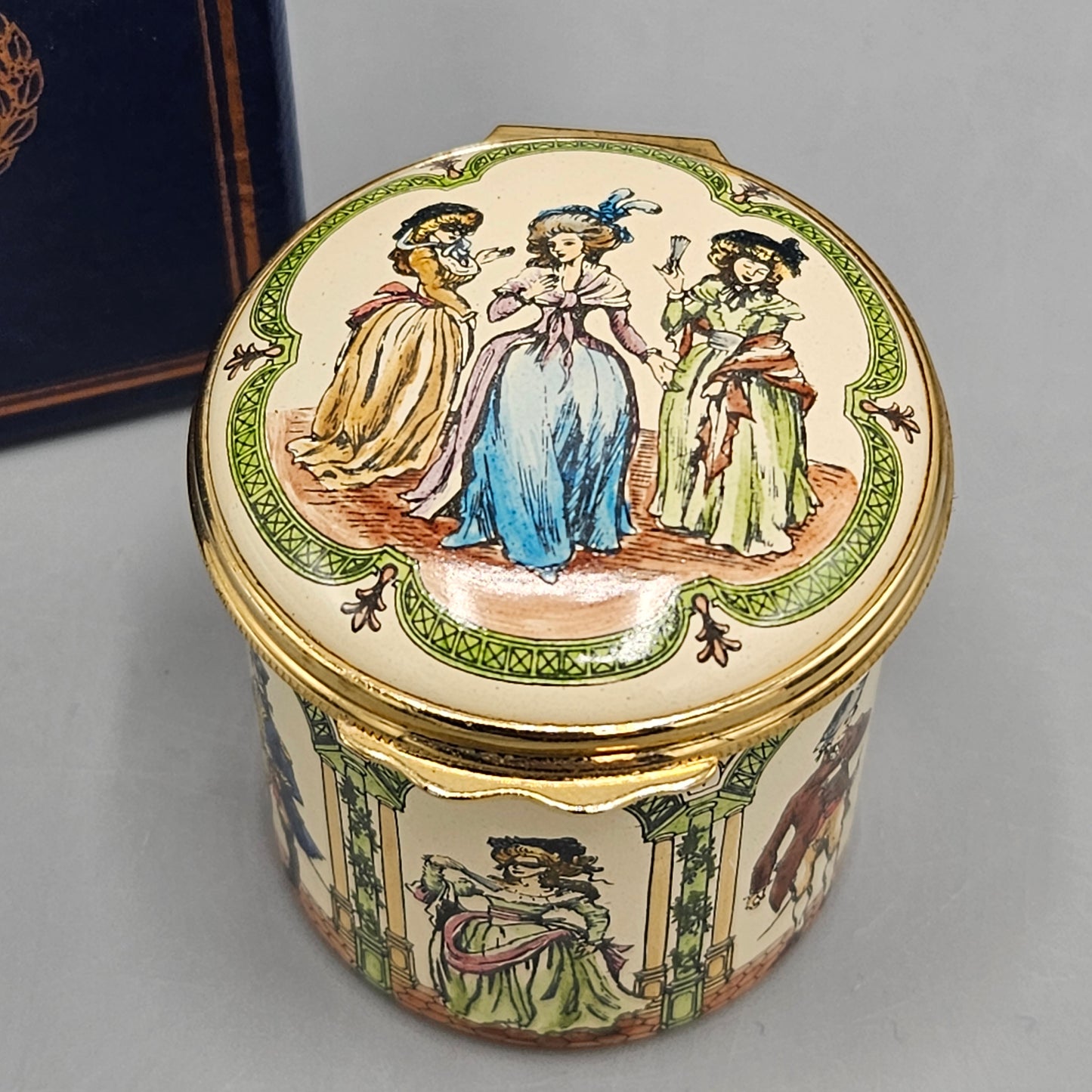 Halcyon Days England Enamel Metropolitan Opera "Un Ballo in Maschera" Box