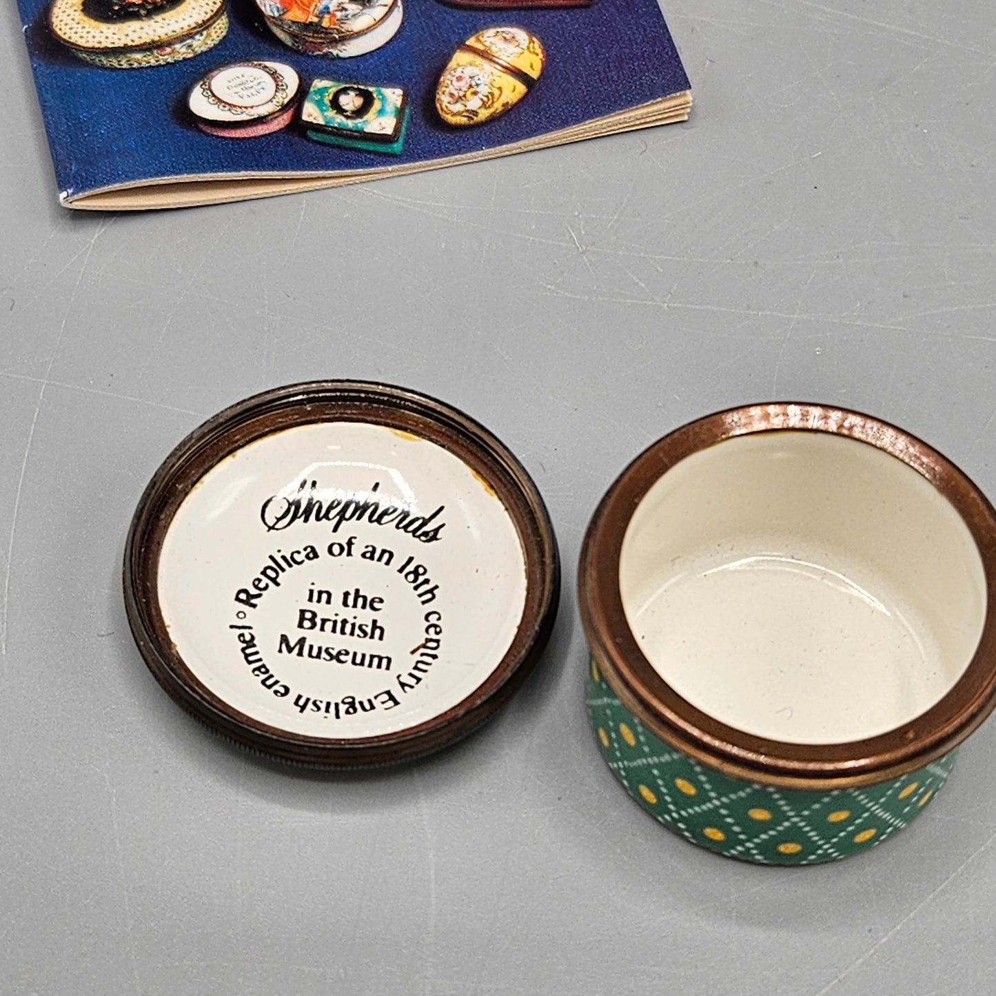 Halcyon Days England Enamel British Museum Reproduction "Shepherds" Box