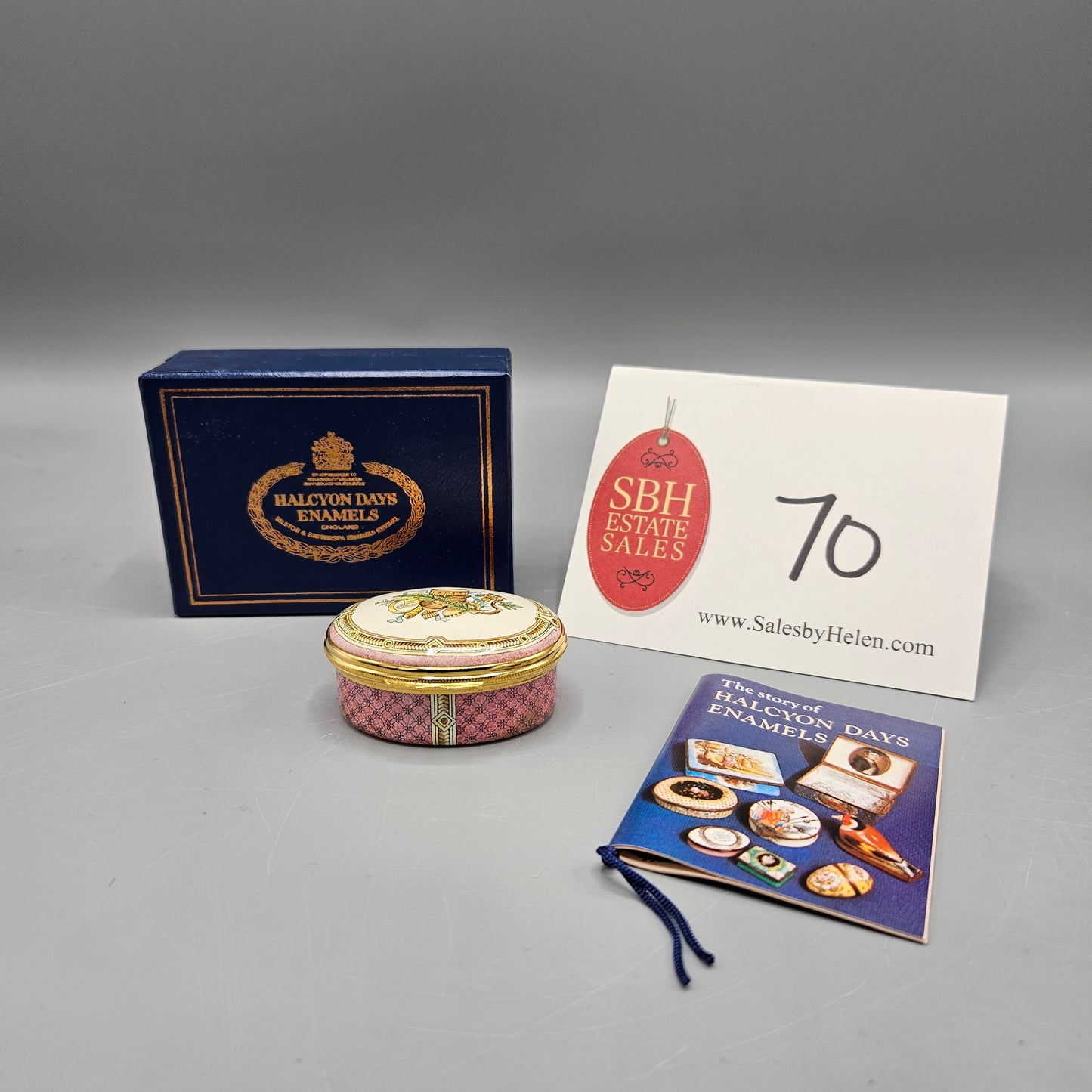 1982 Halcyon Days England Enamel Metropolitan Opera First Curtain Box
