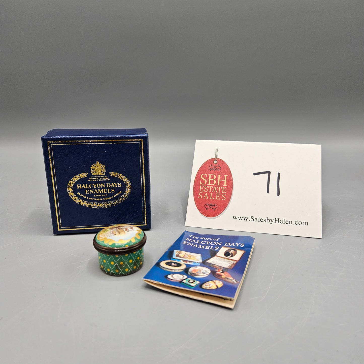 Halcyon Days England Enamel British Museum Reproduction "Wine Merchants" Box