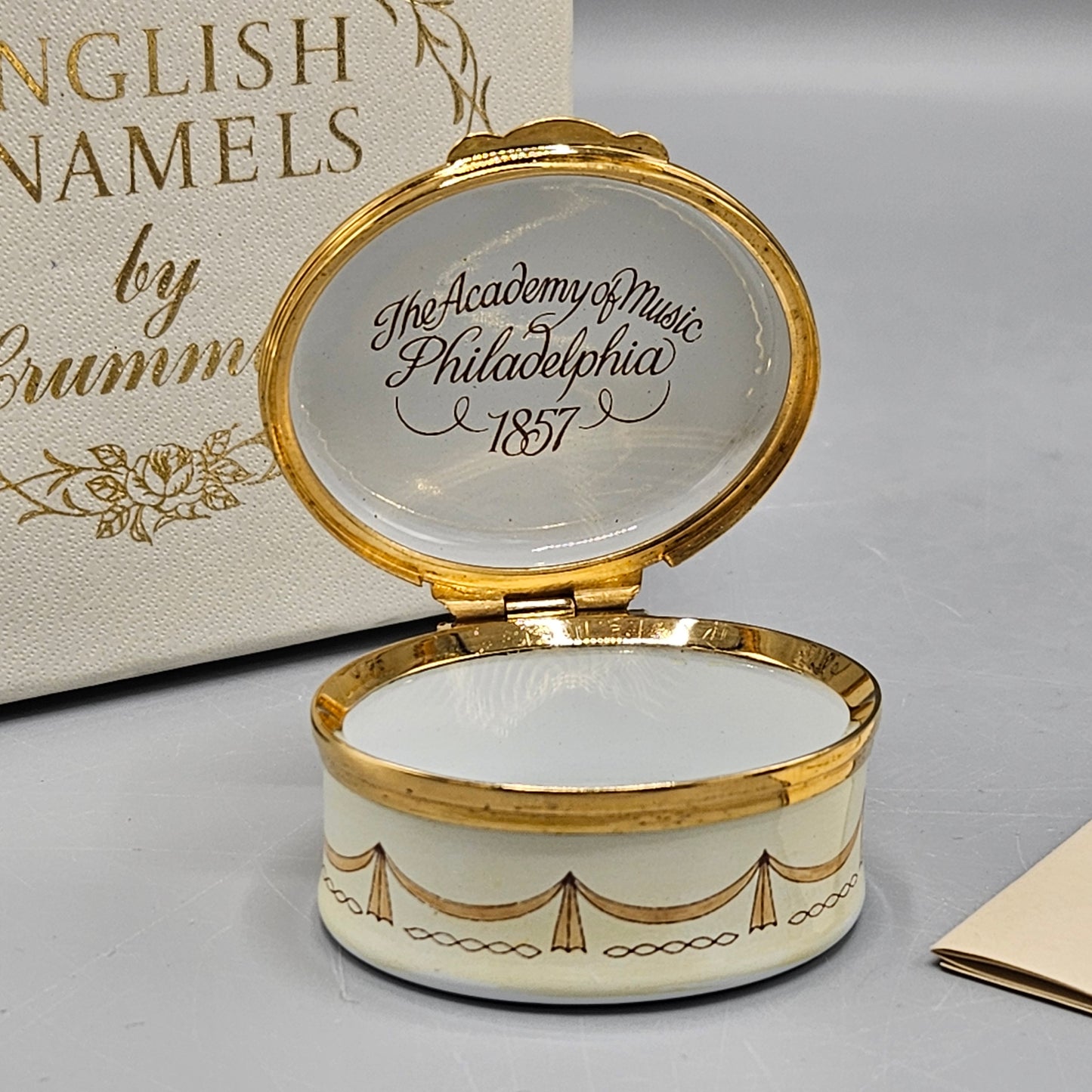 Crummles England Enamel Limited Edition Bailey Banks & Biddle Academy of Music Box