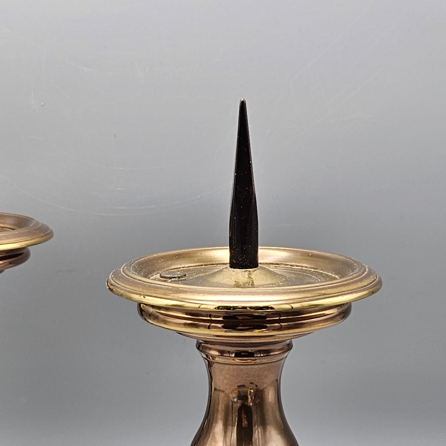 Pair Baldwin Brass Pricket Candlesticks