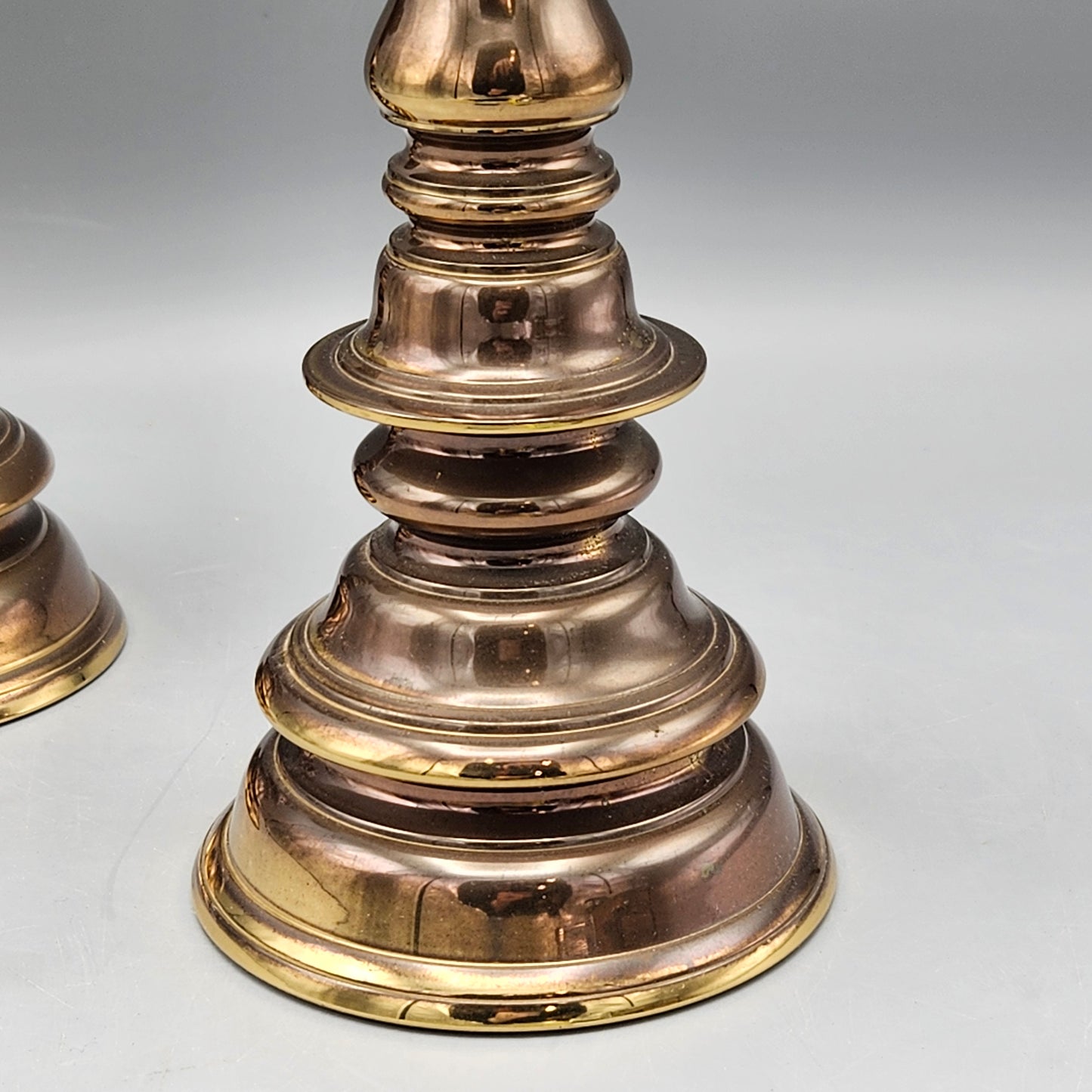 Pair Baldwin Brass Pricket Candlesticks