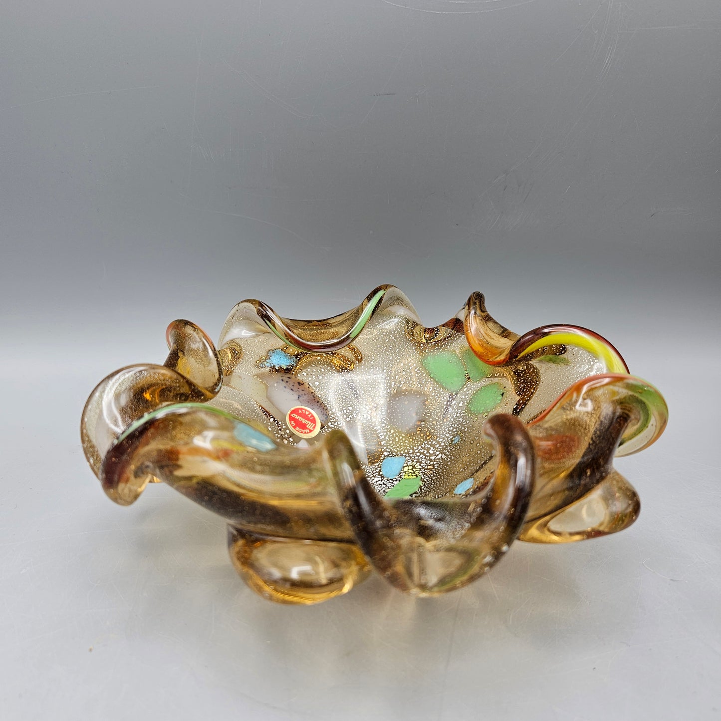 Amber Aventurine Murano Glass Bowl / Ashtray