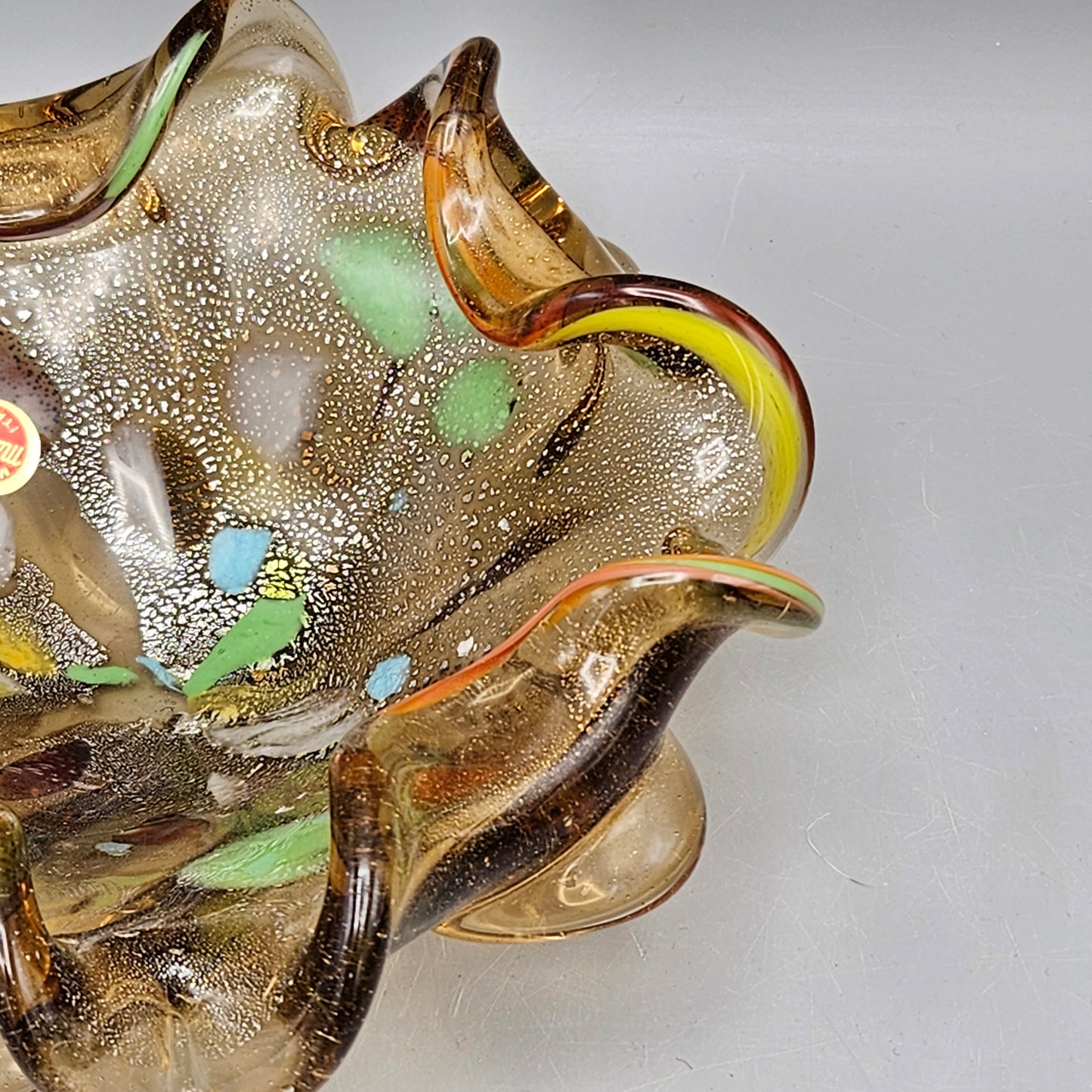 Amber Aventurine Murano Glass Bowl / Ashtray