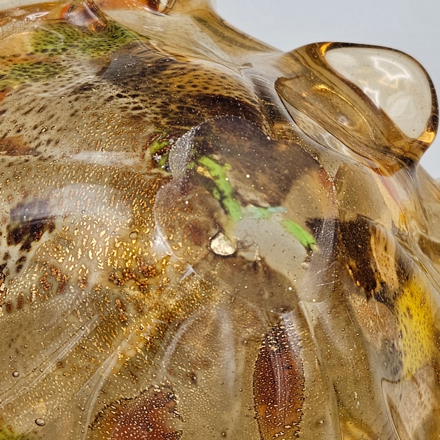 Amber Aventurine Murano Glass Bowl / Ashtray