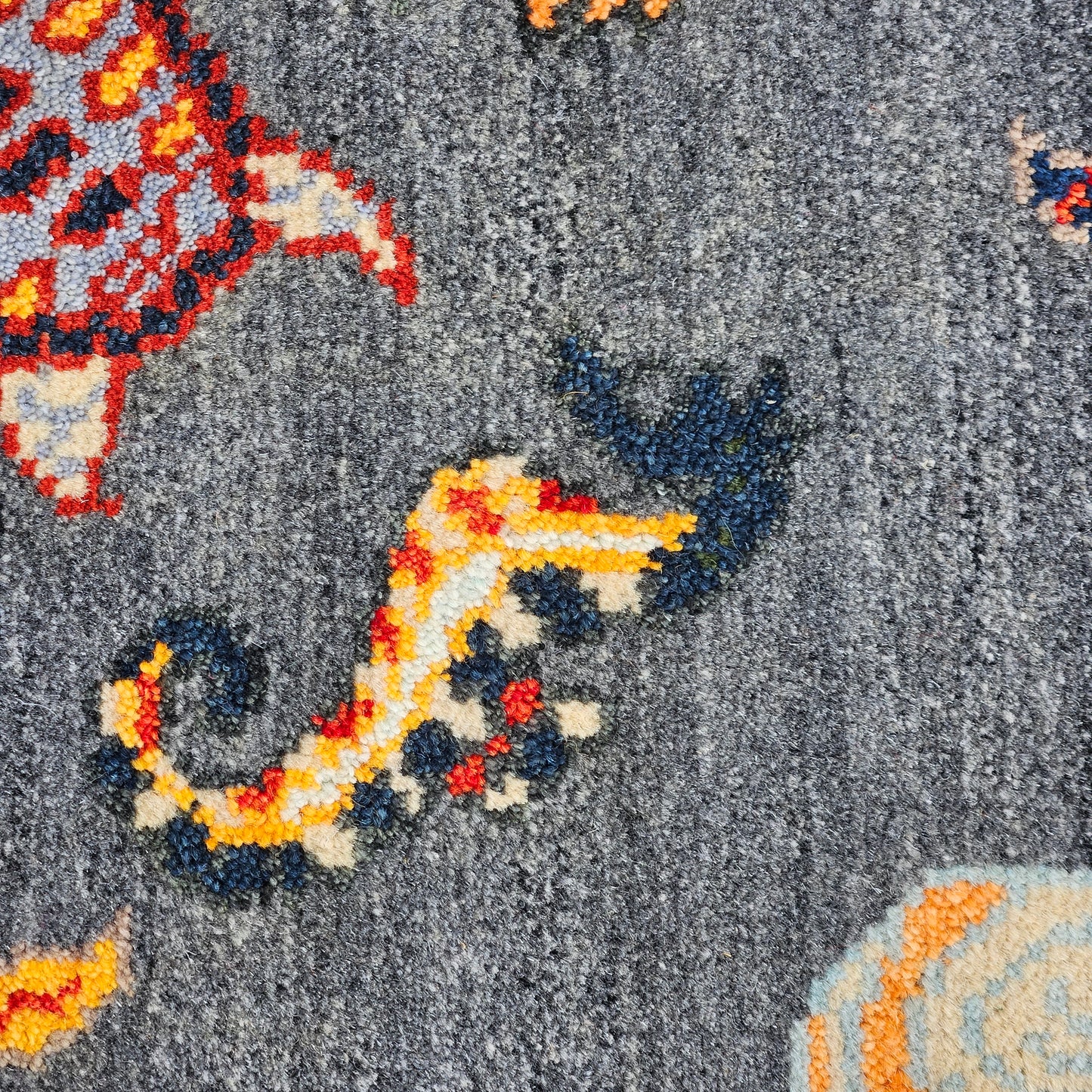 Hand-Knotted Wool Marine Life Area Rug