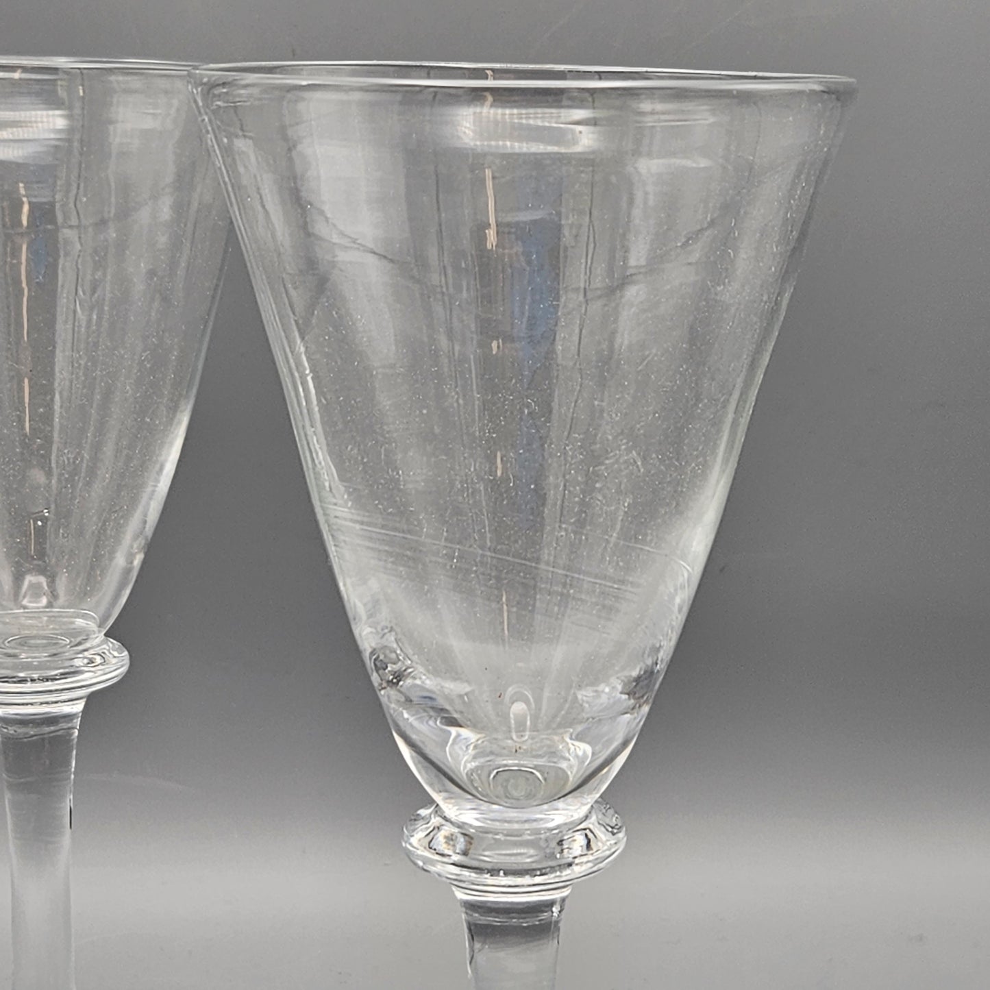 Pair Simon Pearce Cavendish White Wine Glasses - Three Pairs Available