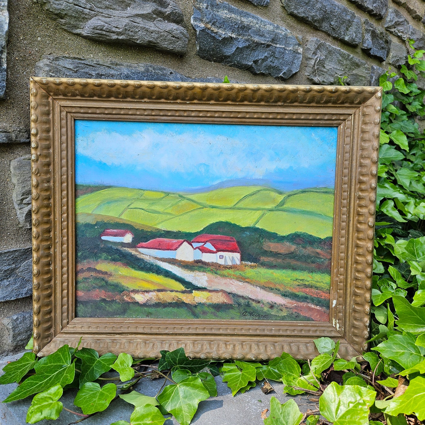 Oil on Canvas Landscape Signed A Vicono