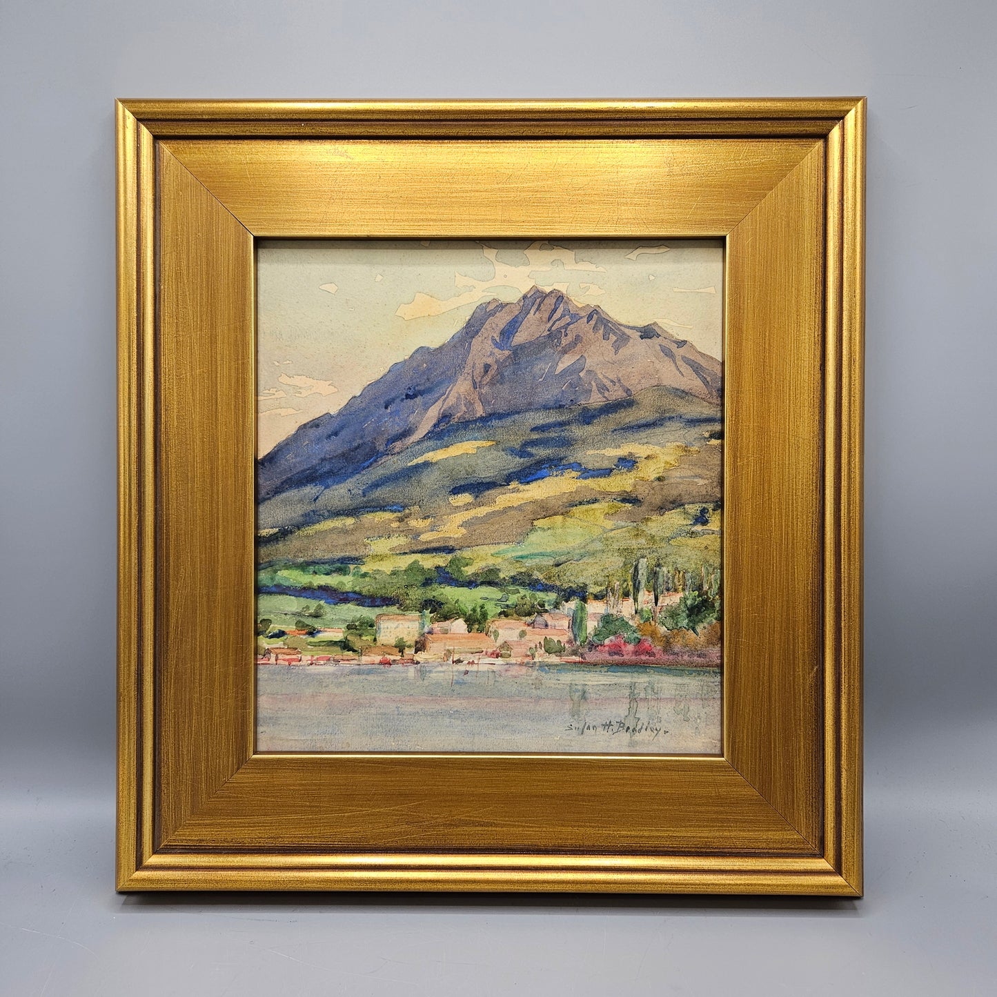 Susan Hinckley Greenough Bradley (1852-1929) Watercolor Mountain Landscape