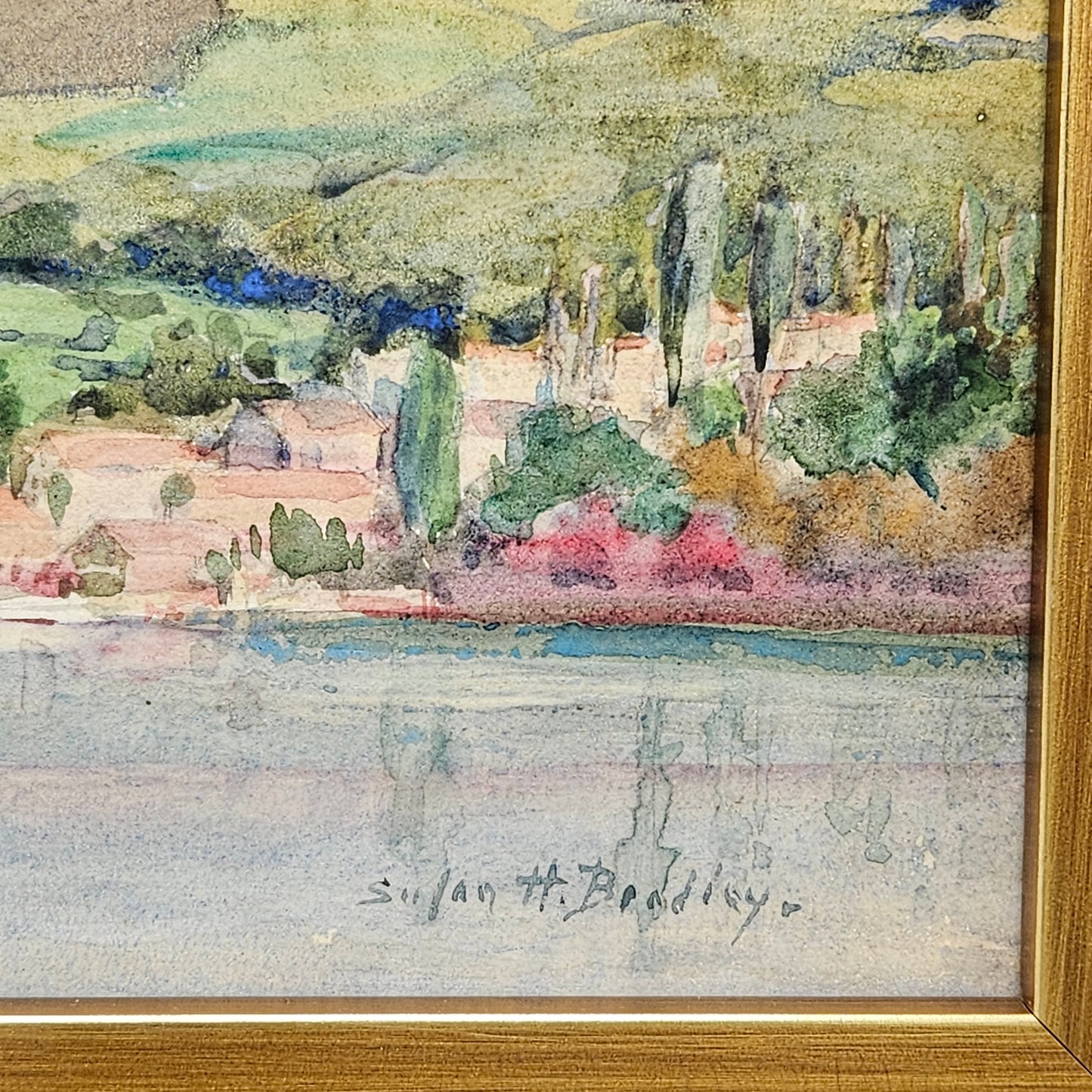 Susan Hinckley Greenough Bradley (1852-1929) Watercolor Mountain Landscape